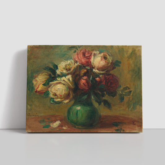 Roses in a Vase (1890) – Pierre - Auguste Renoir - Printed Masterpieces