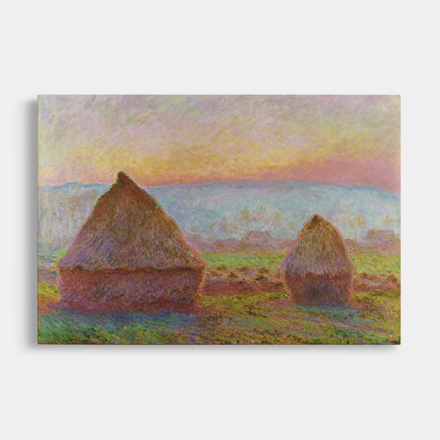 Grainstacks at Giverny & Evening Sun (1888–1889) – Claude Monet