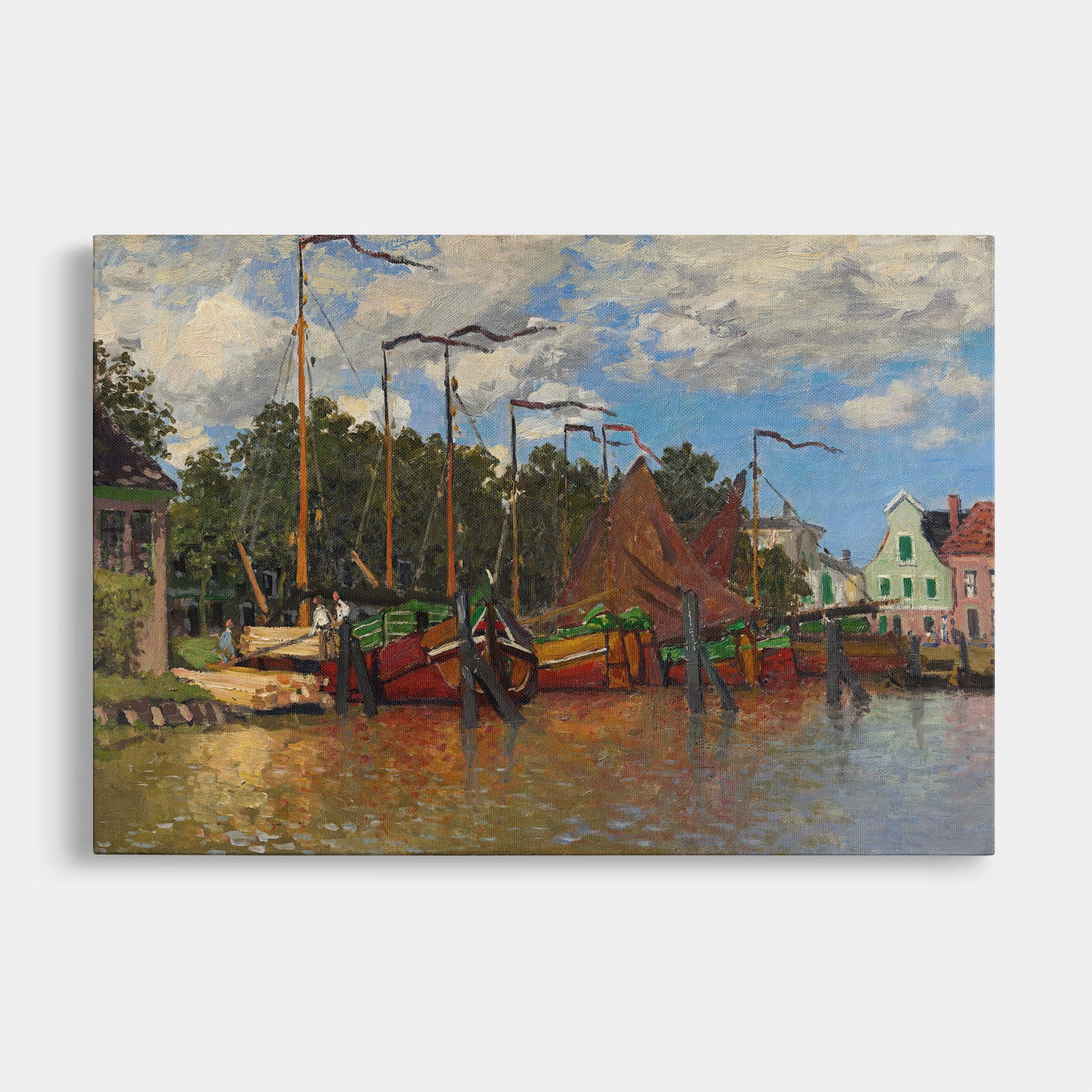 Boats at Zaandam (1871) – Claude Monet