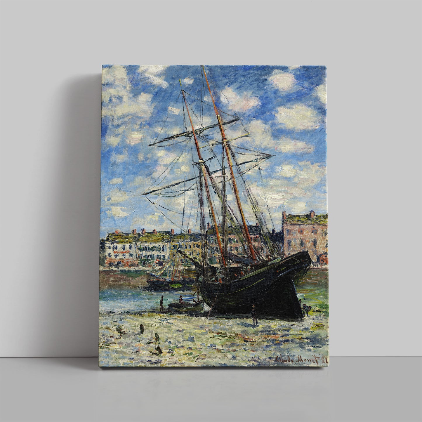 Boat Lying at Low Tide (1881) – Claude Monet - Printed Masterpieces