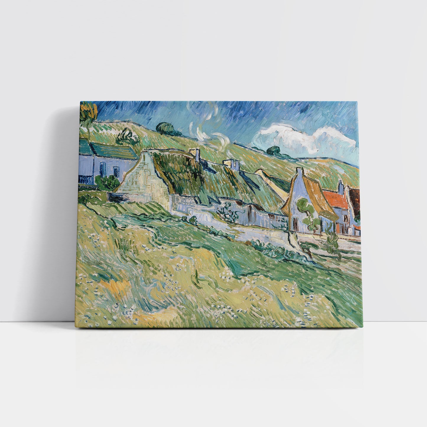 Thatched Cottages at Cordeville (1890) – Vincent van Gogh