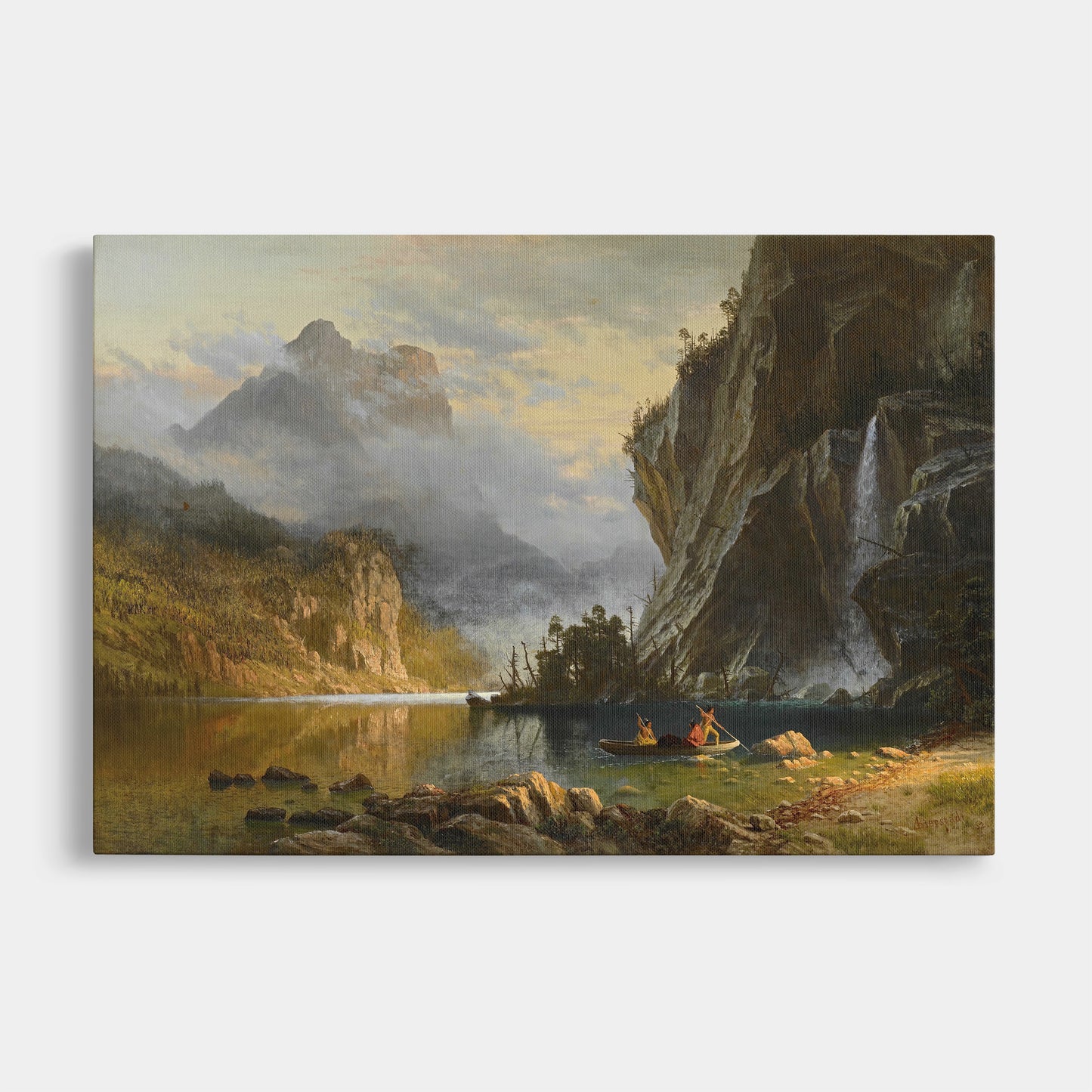 Indians Spear Fishing (1862) – Albert Bierstadt