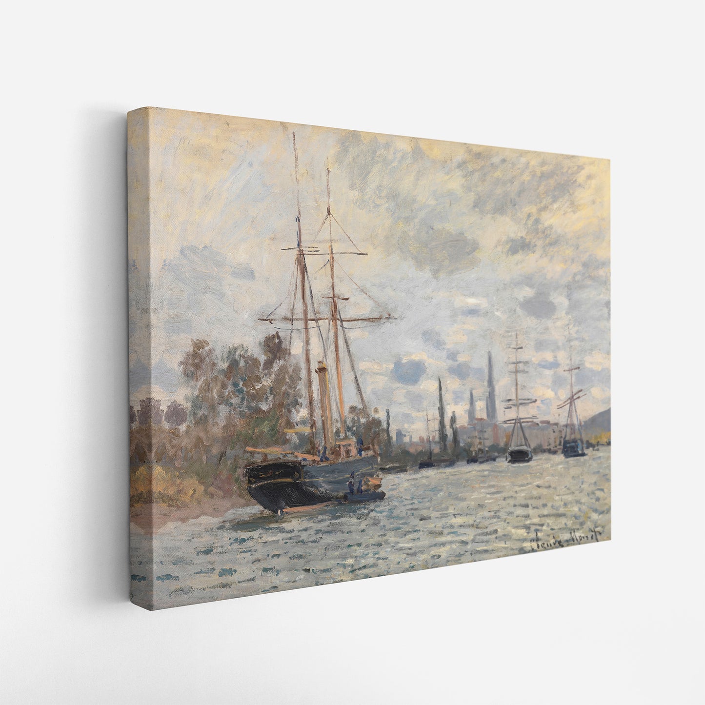 The Seine near Rouen (1874) – Claude Monet - Printed Masterpieces