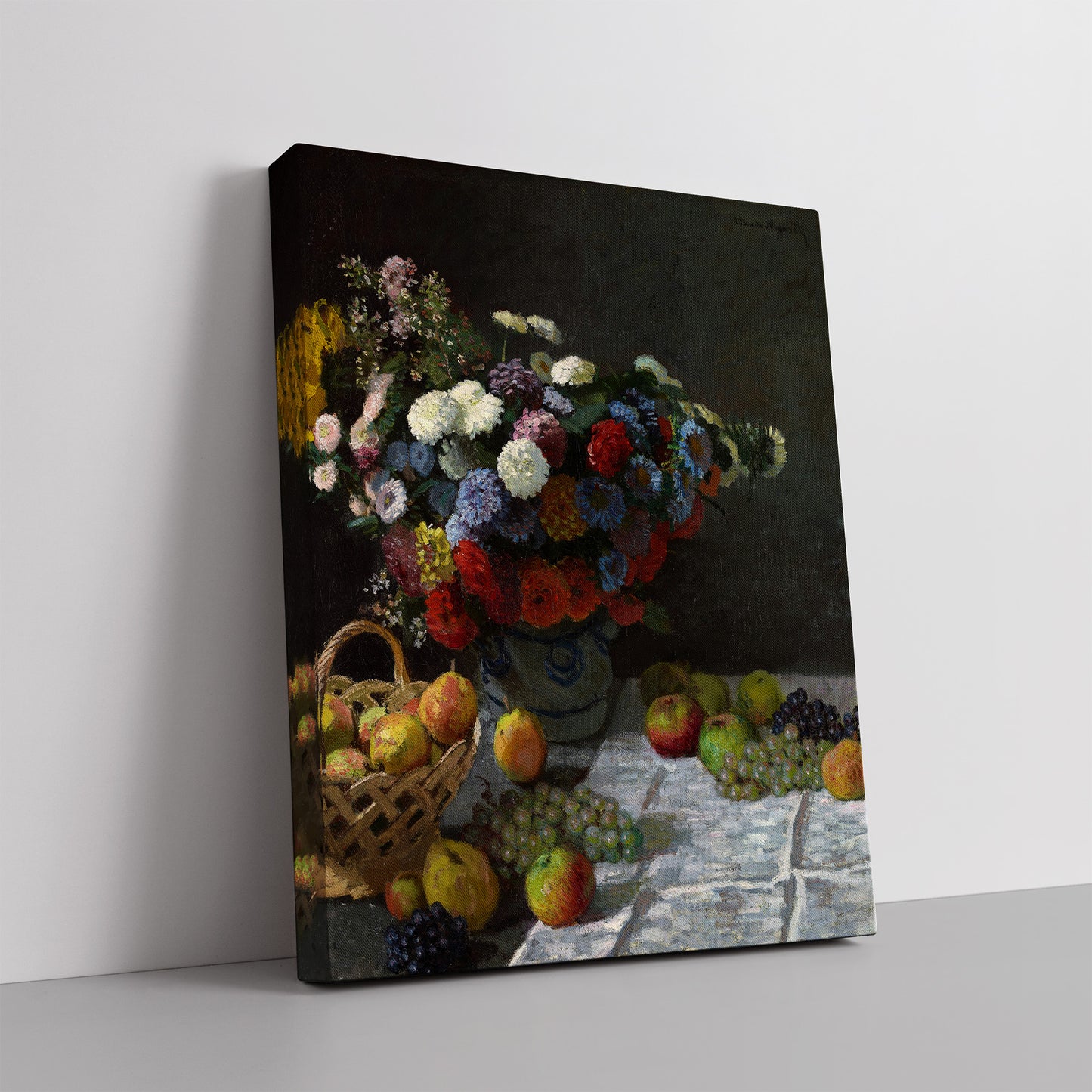 Still Life with Flowers and Fruit – Claude Monet, Classic Art Reproduction