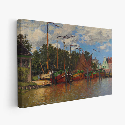 Boats at Zaandam (1871) – Claude Monet