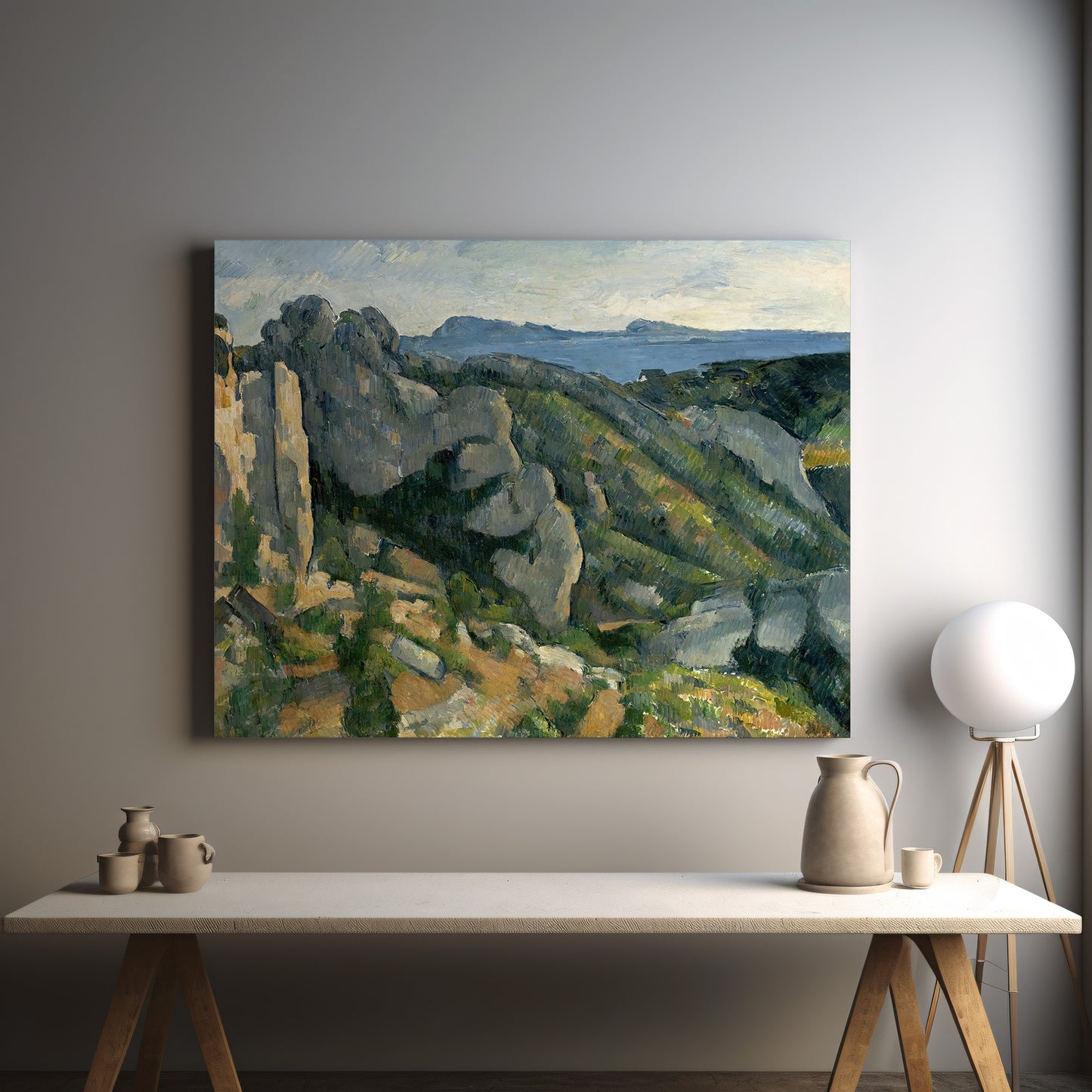 Cliffs in L'Estaque – Paul Cézanne, Classic Art Reproduction