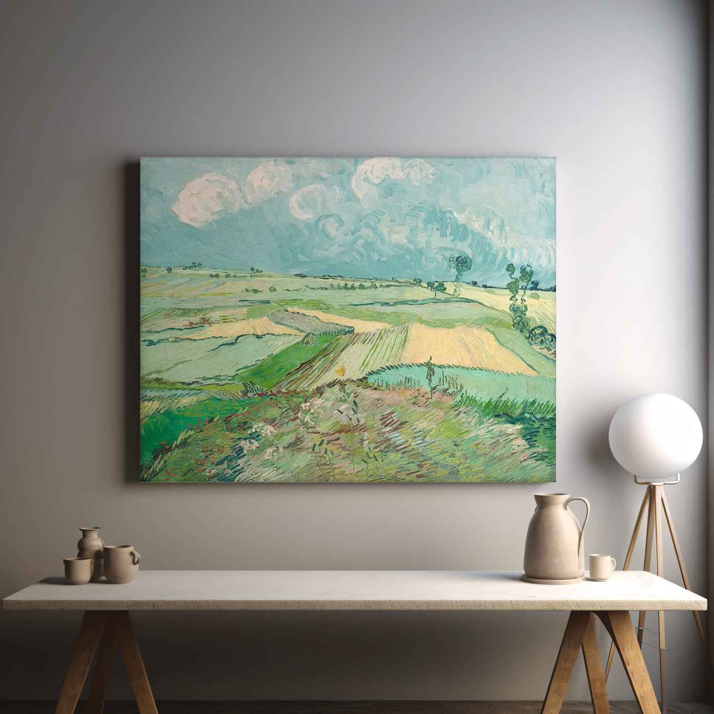 Wheat Fields after the Rain (1890) – Vincent van Gogh - Printed Masterpieces