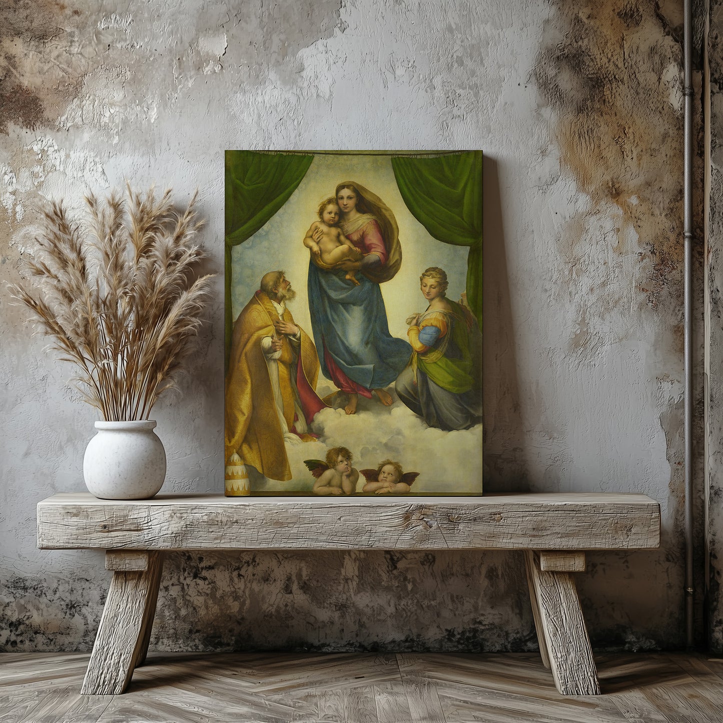 Sistine Madonna (Madonna di San Sisto) – Raphael Santi, Classic Art Reproduction