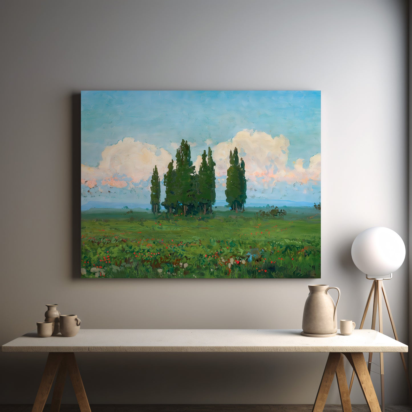 Landscape with cypresses (1900) – Iwan Trusz - Printed Masterpieces