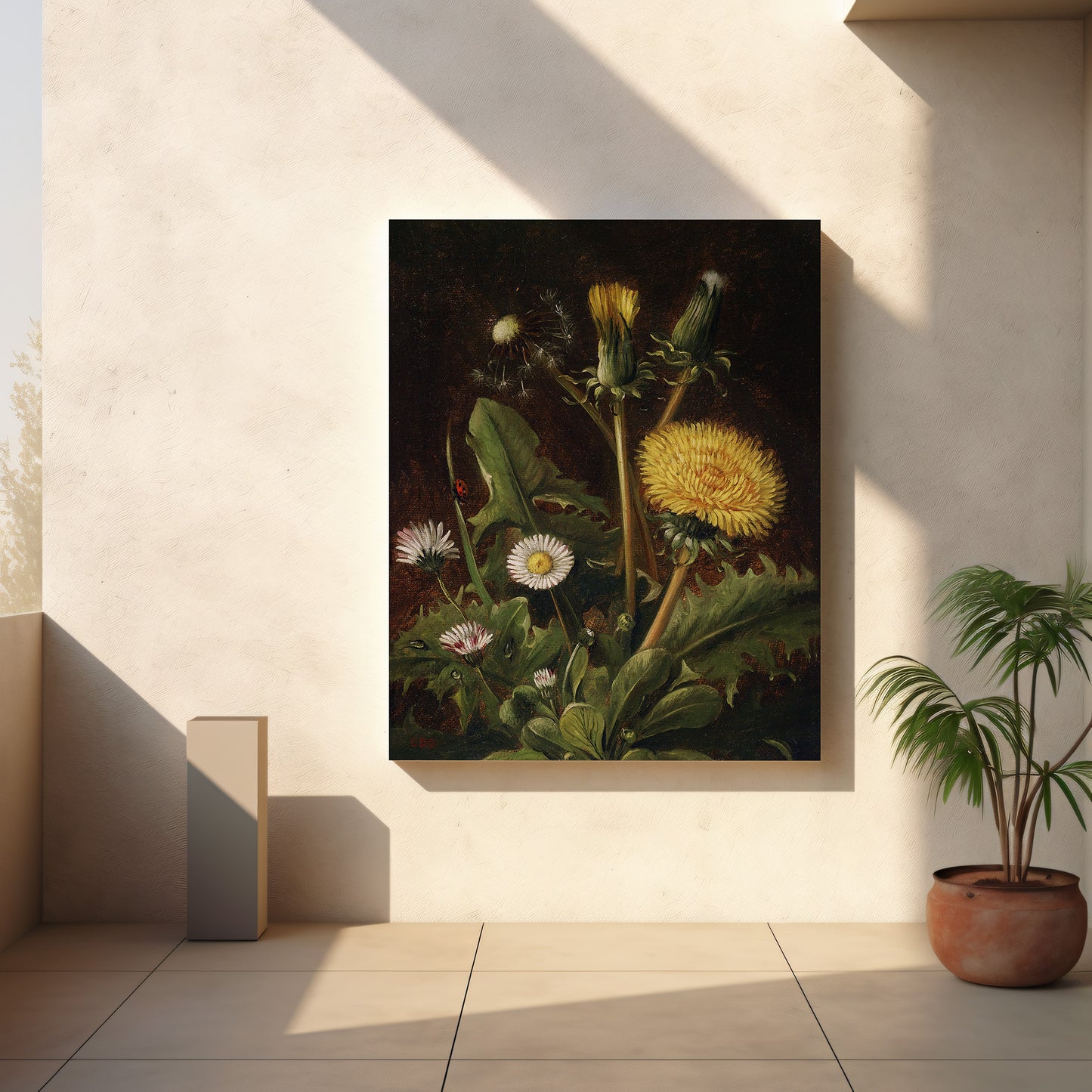 Still Life with Dandelions (19th century) – Otto Diderich Ottesen - Printed Masterpieces