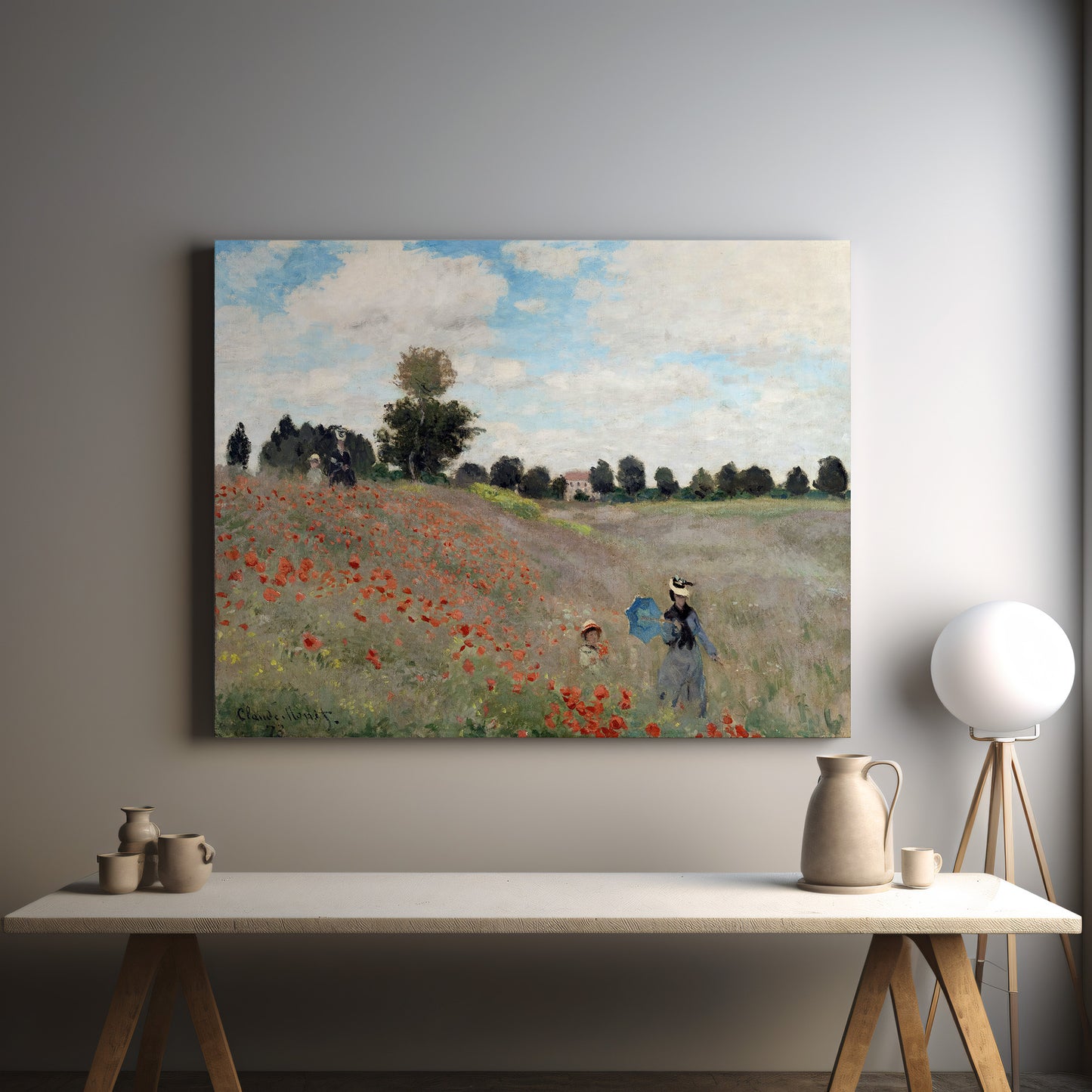 The Poppy Field near Argenteuil (1873) – Claude Monet - Printed Masterpieces