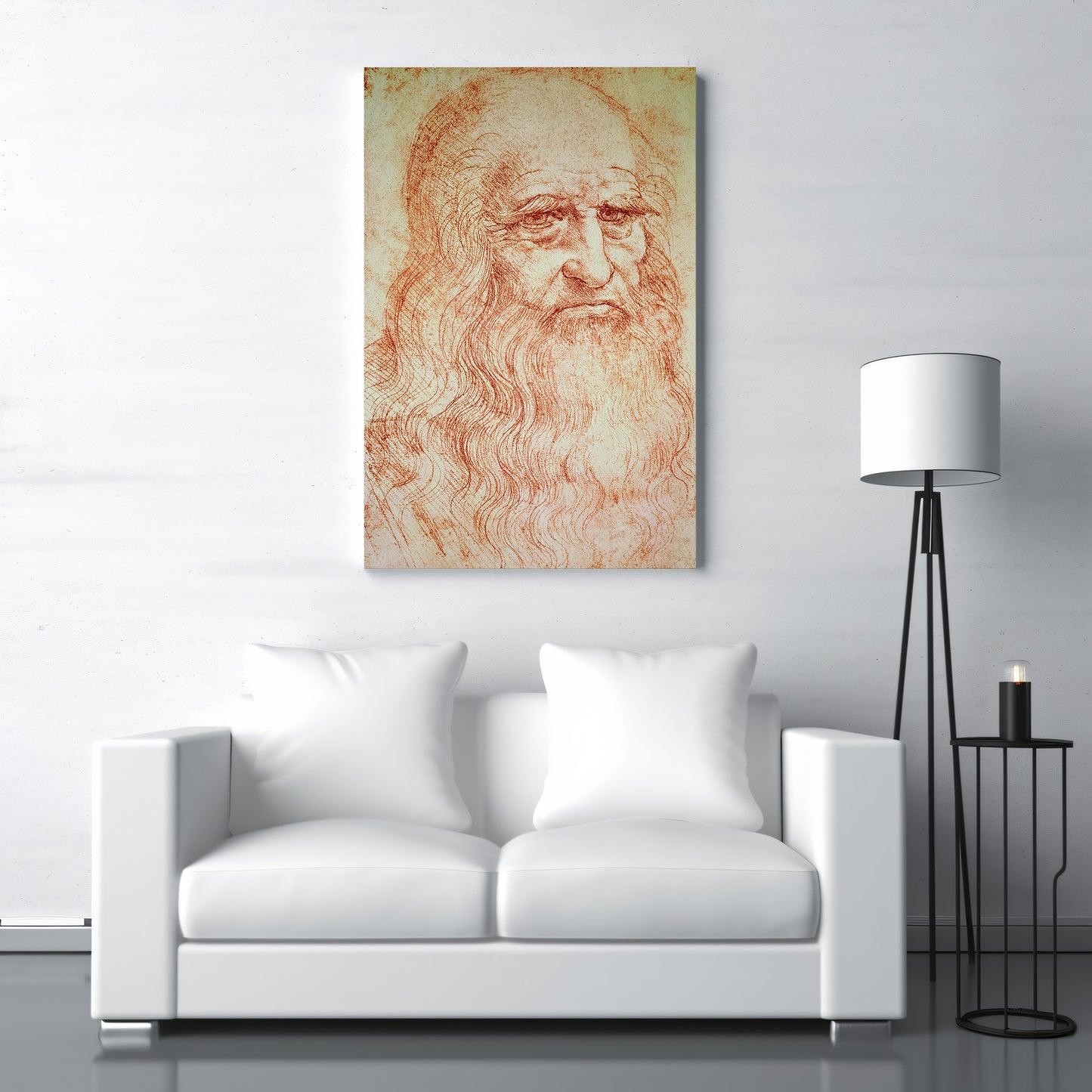 Leonardo da Vinci Self Portrait – Leonardo da Vinci, Classic Art Reproduction