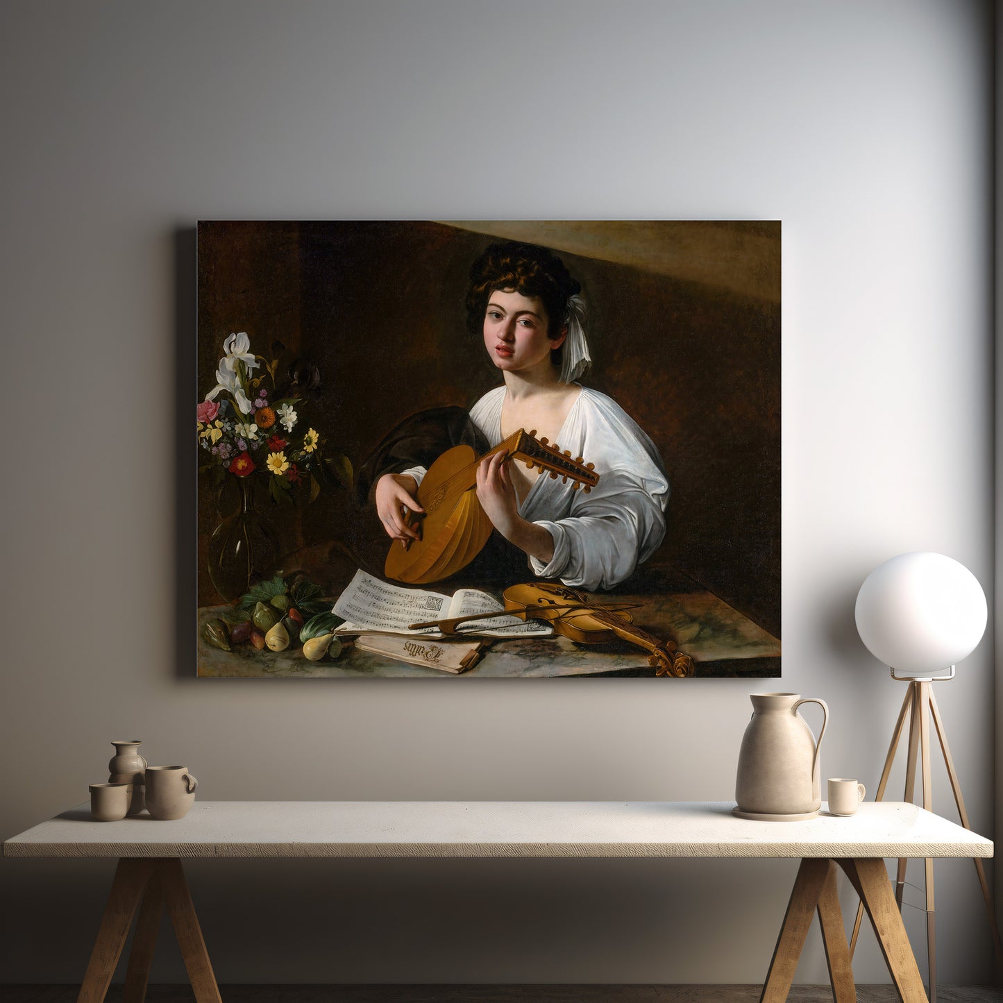 The Lute Player – Caravaggio, Classic Art Reproduction