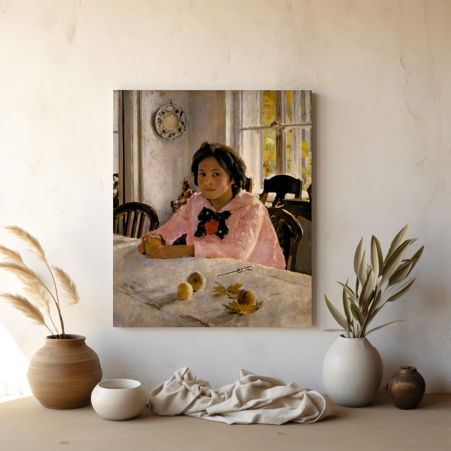 Girl with Peaches – Valentin Serov, Classic Art Reproduction