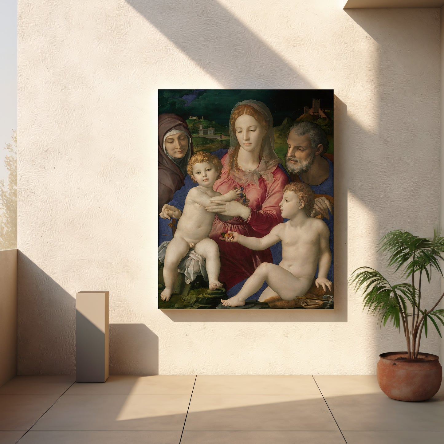 Holy Family with St. Anne and the Infant St. John – Bronzino, Classic Art Reproduction