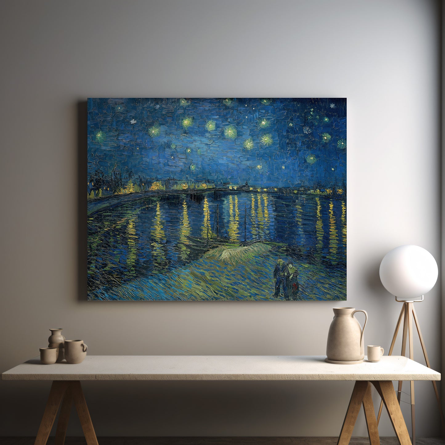 Starry Night Over the Rhone – Vincent van Gogh, Classic Art Reproduction