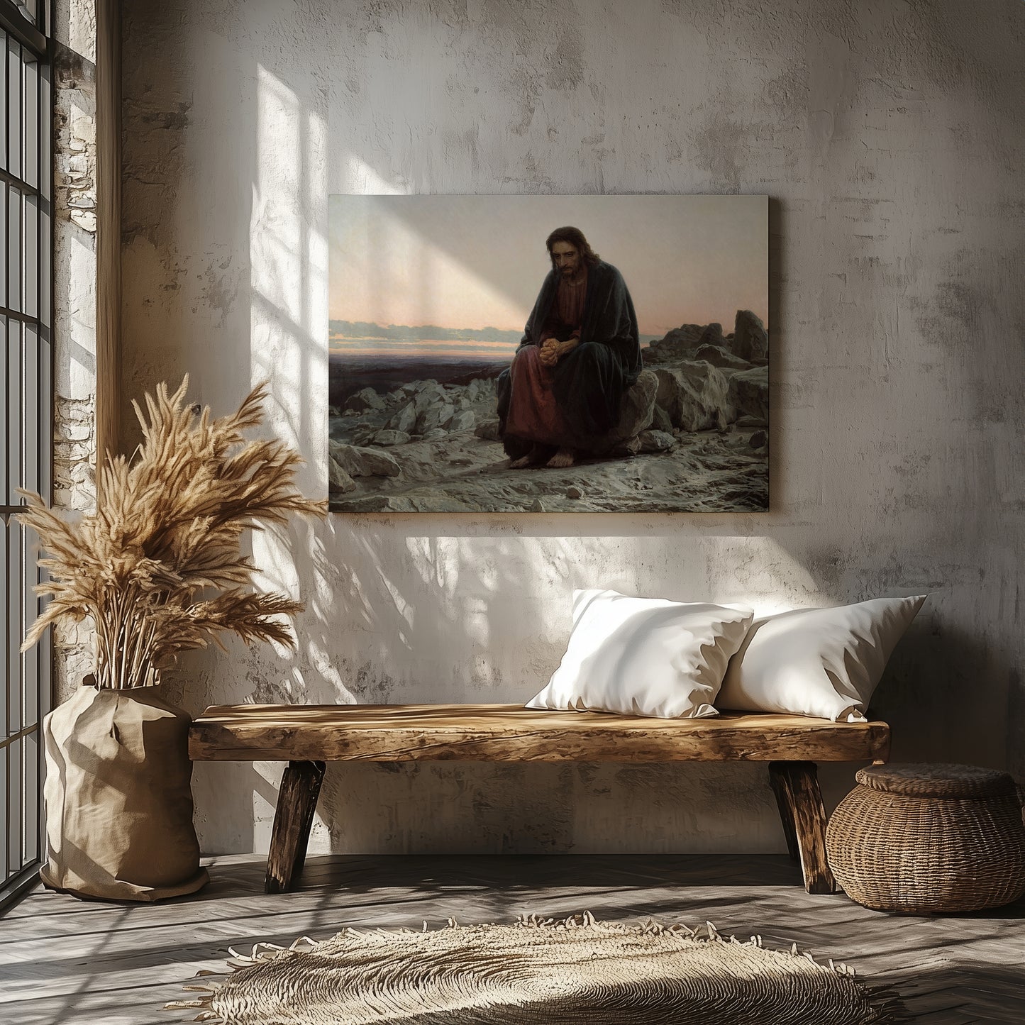 Christ in the Desert – Ivan Kramskoy, Classic Art Reproduction