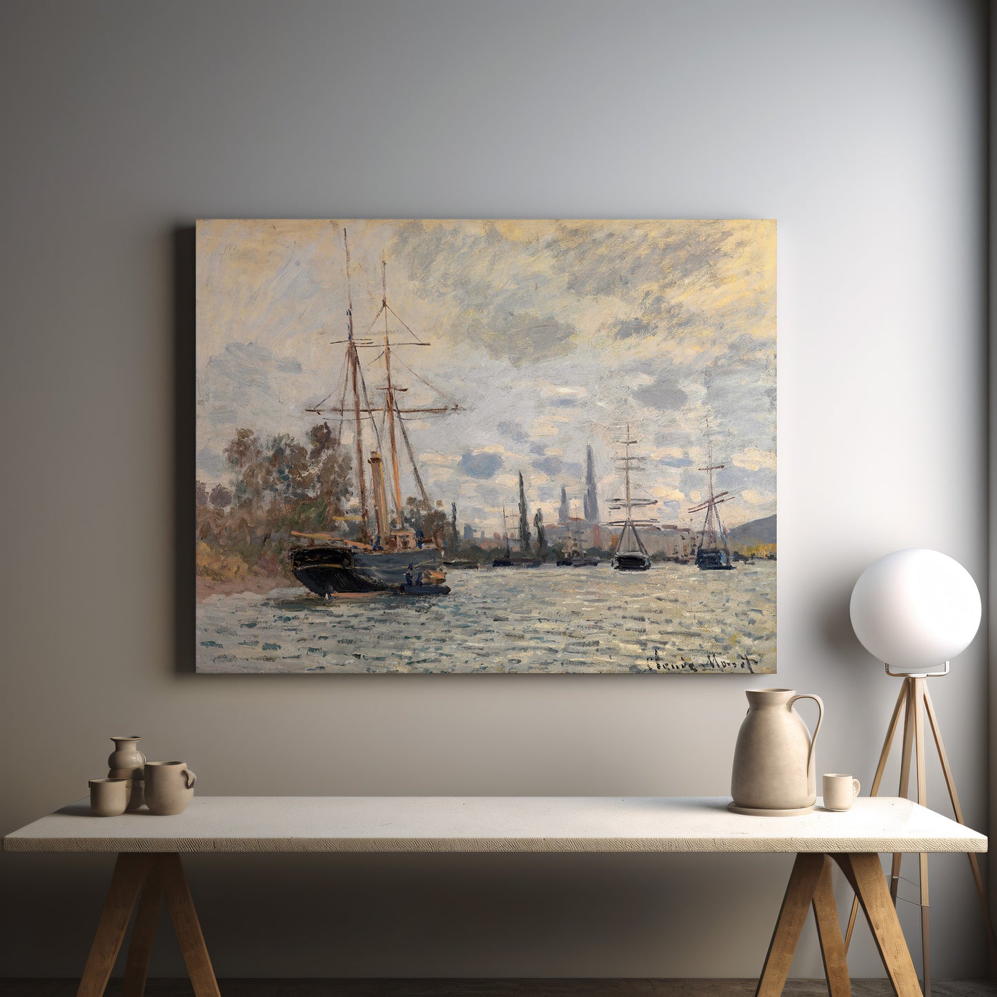 The Seine near Rouen (1874) – Claude Monet - Printed Masterpieces