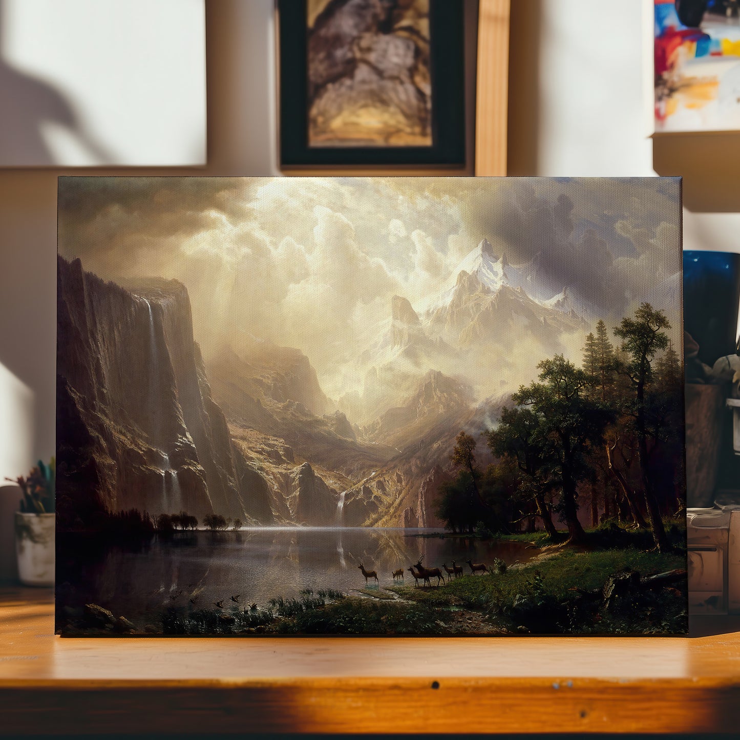 Among the Sierra Nevada – Albert Bierstadt, Classic Art Reproduction