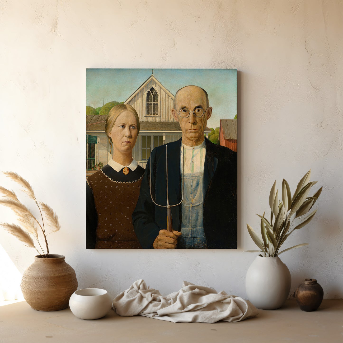 American Gothic – Grant Wood, Classic Art Reproduction