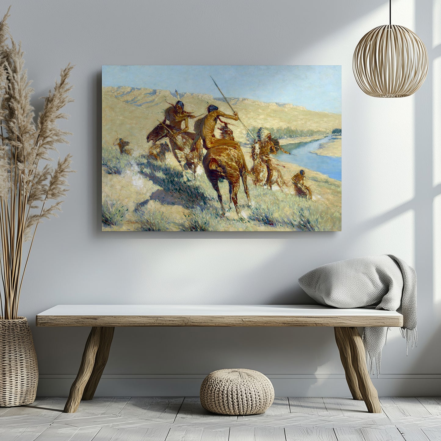Episode of the Buffalo Gun – Frederic Remington, Classic Art Reproduction