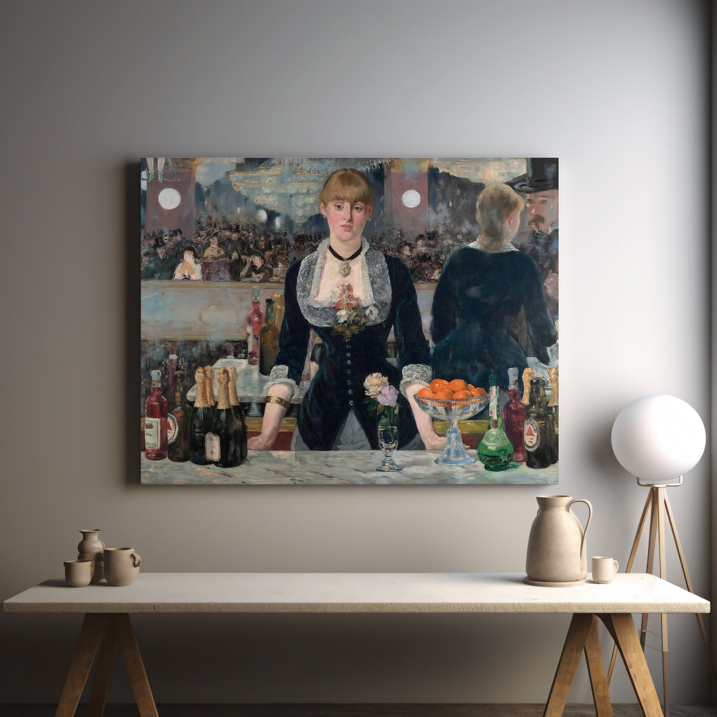 A Bar at the Folies-Bergère – Claude Monet, Classic Art Reproduction
