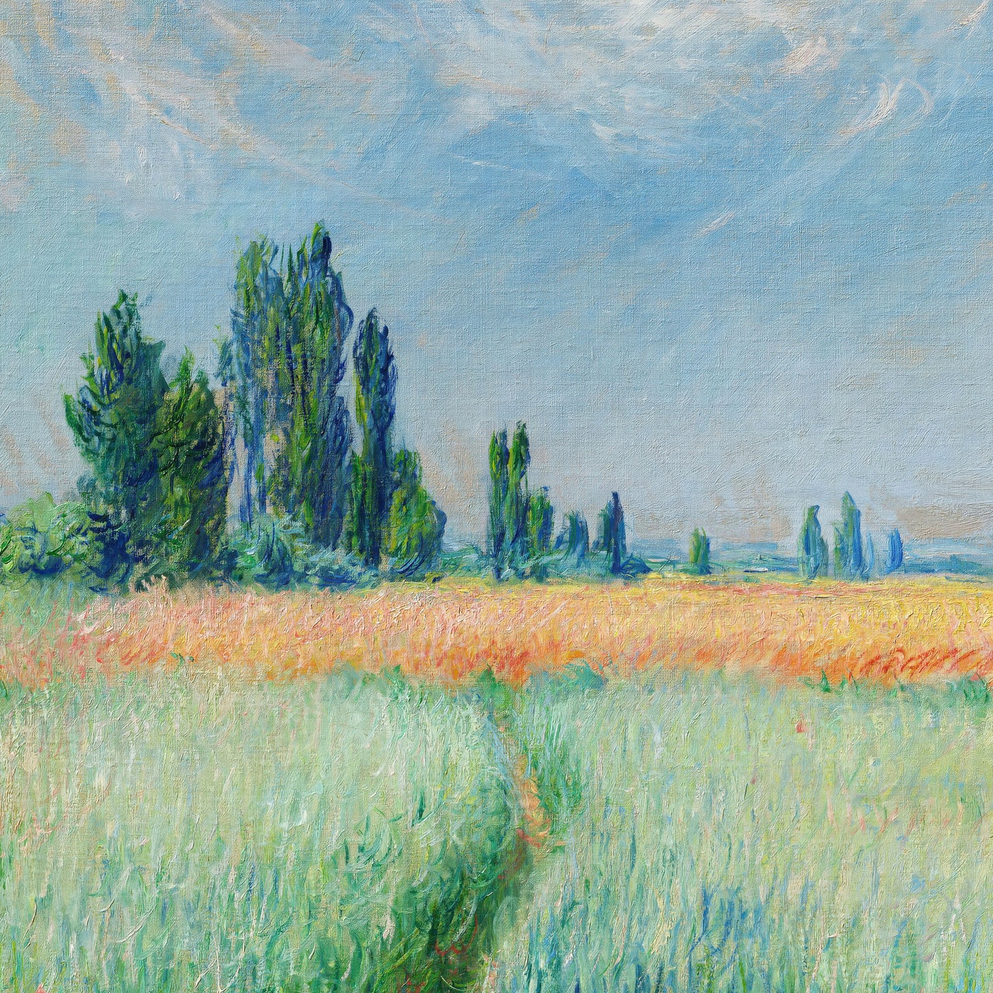 Wheatfield (1881) – Claude Monet - Printed Masterpieces