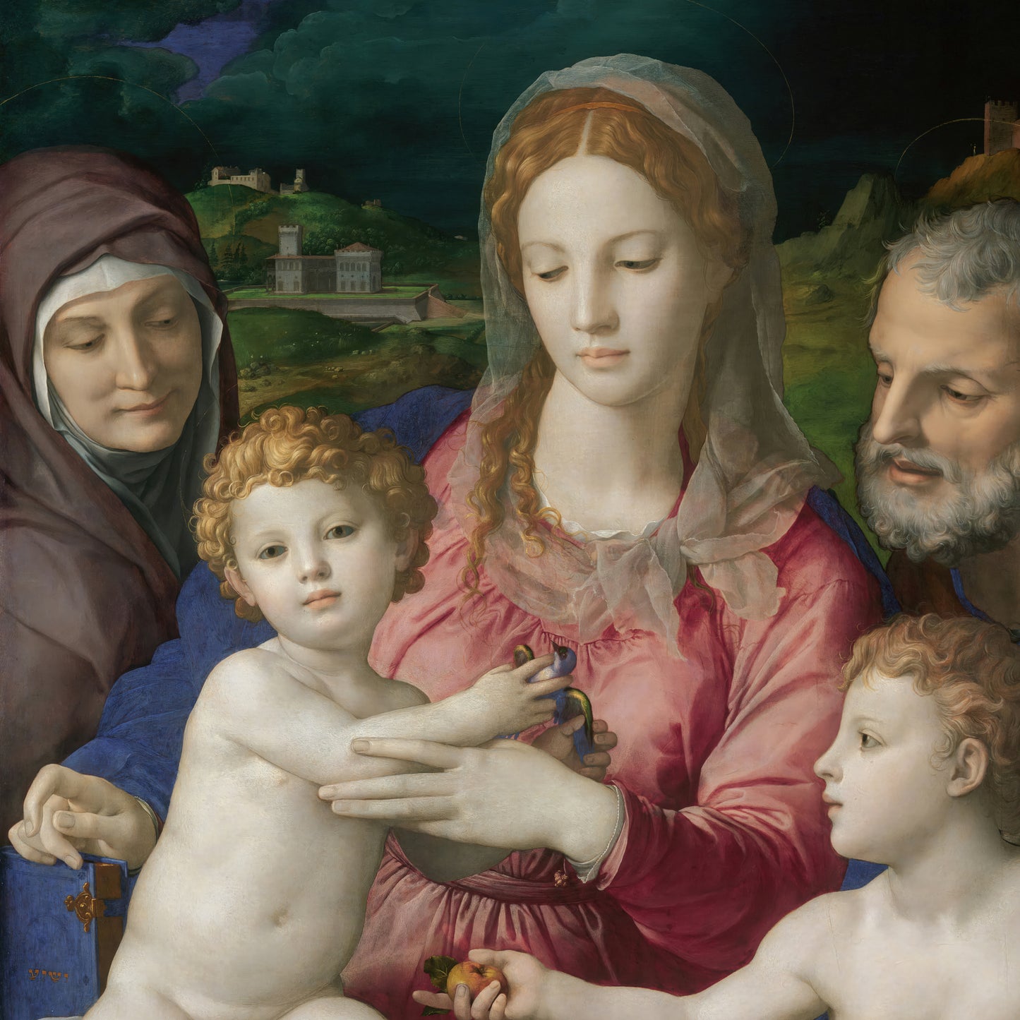 Holy Family with St. Anne and the Infant St. John – Bronzino, Classic Art Reproduction