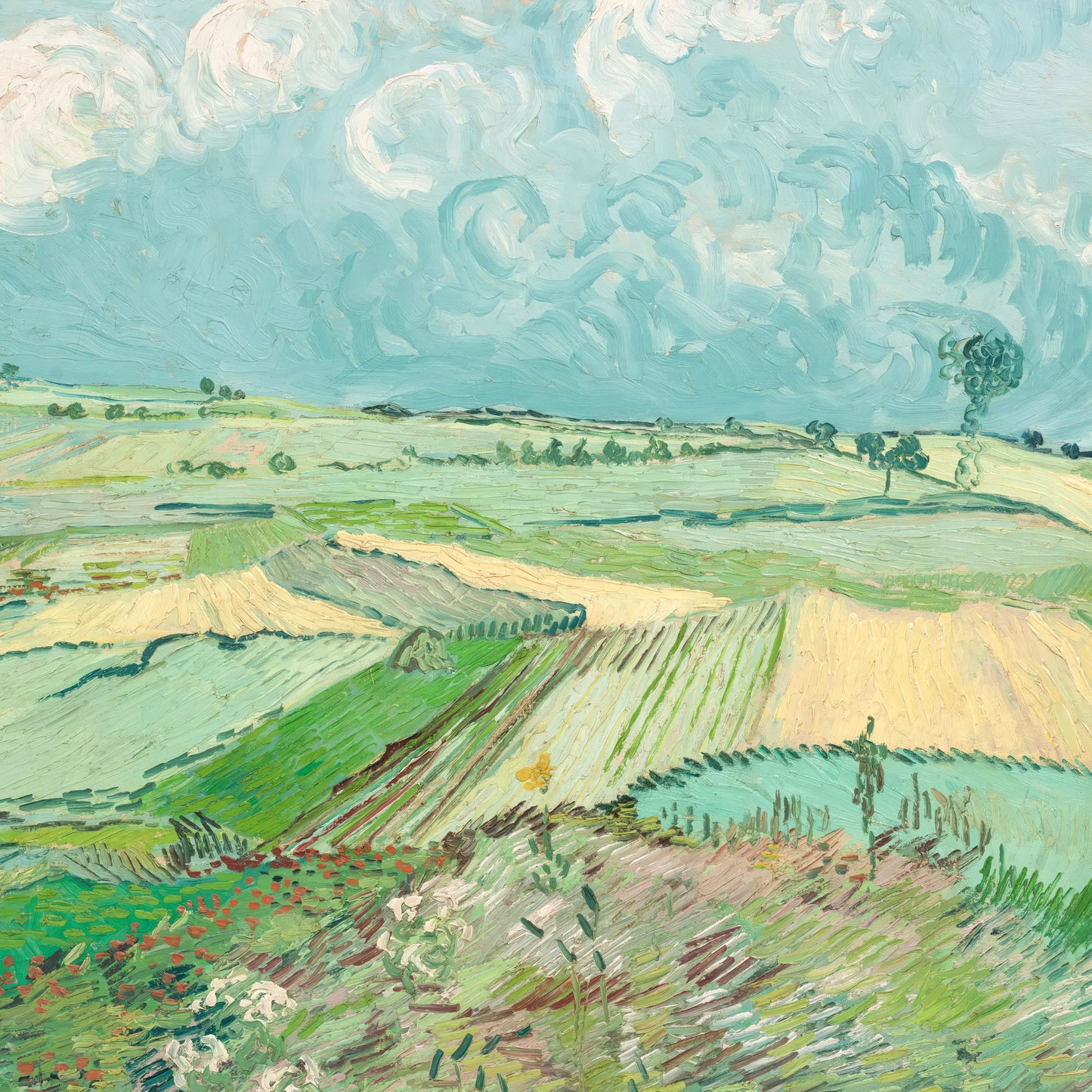Wheat Fields after the Rain (1890) – Vincent van Gogh - Printed Masterpieces