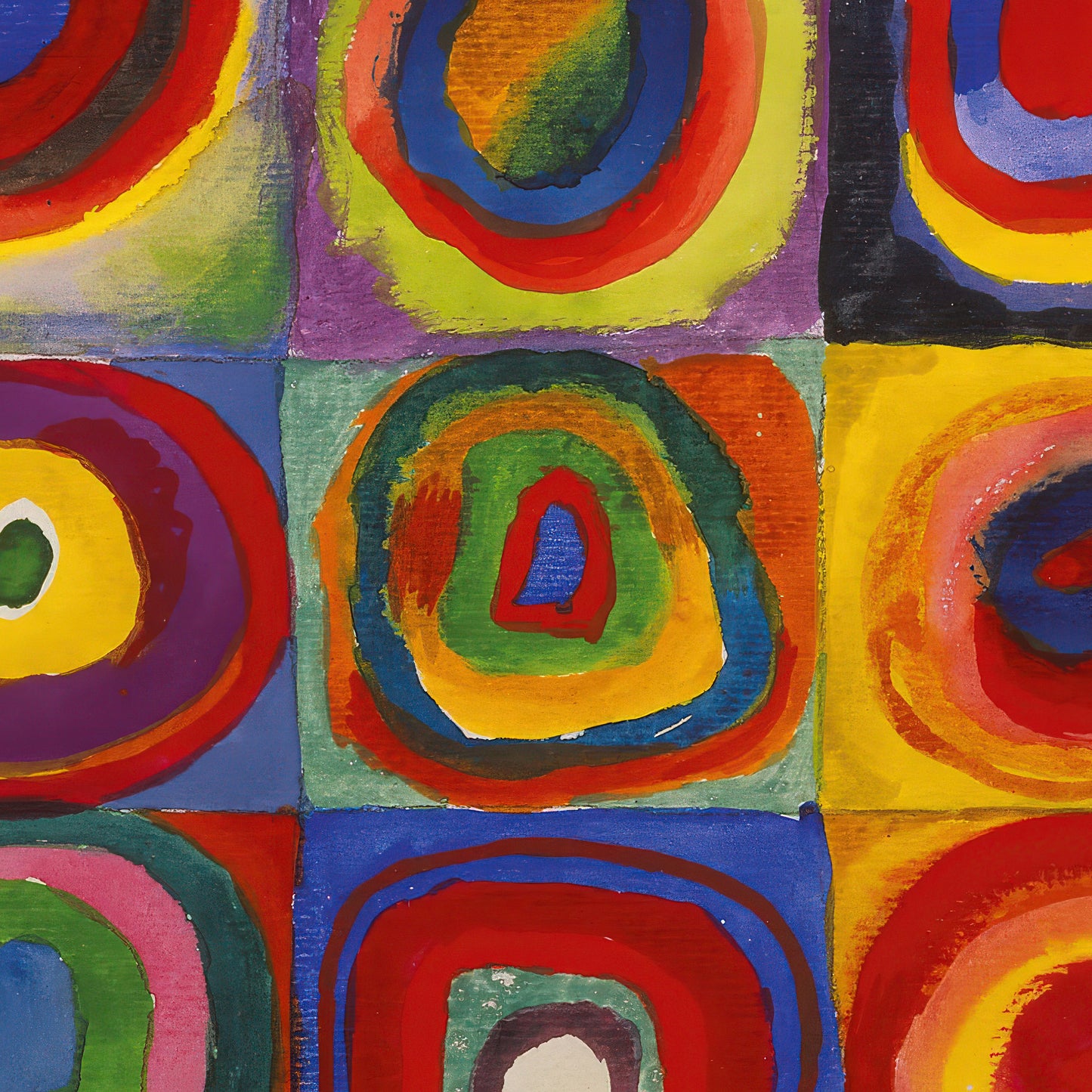 Squares with Concentric Circles – Wassily Kandinsky, Classic Art Reproduction