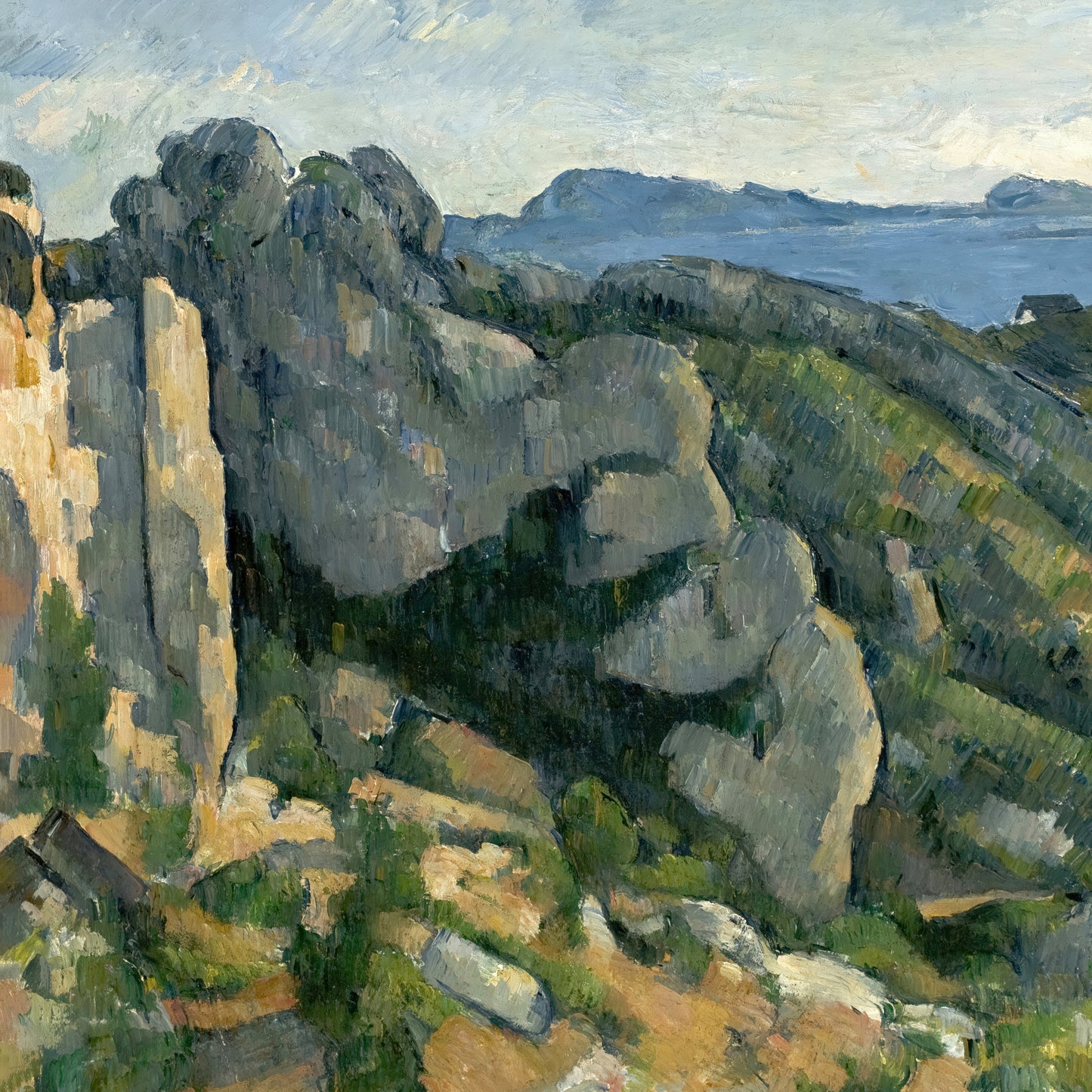 Cliffs in L'Estaque – Paul Cézanne, Classic Art Reproduction