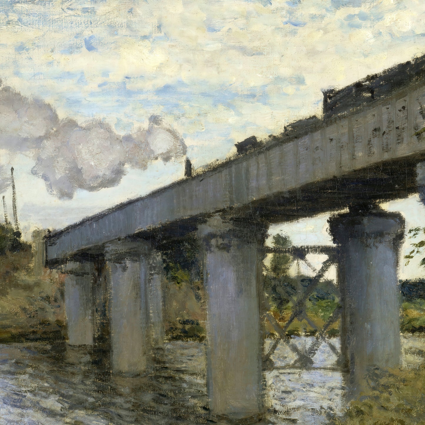 The Railroad bridge in Argenteuil (1873–1874) – Claude Monet - Printed Masterpieces