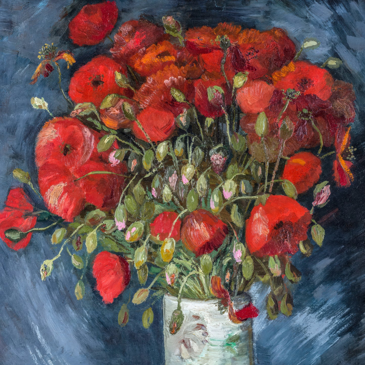 Vase with Poppies (1886) – Vincent van Gogh - Printed Masterpieces