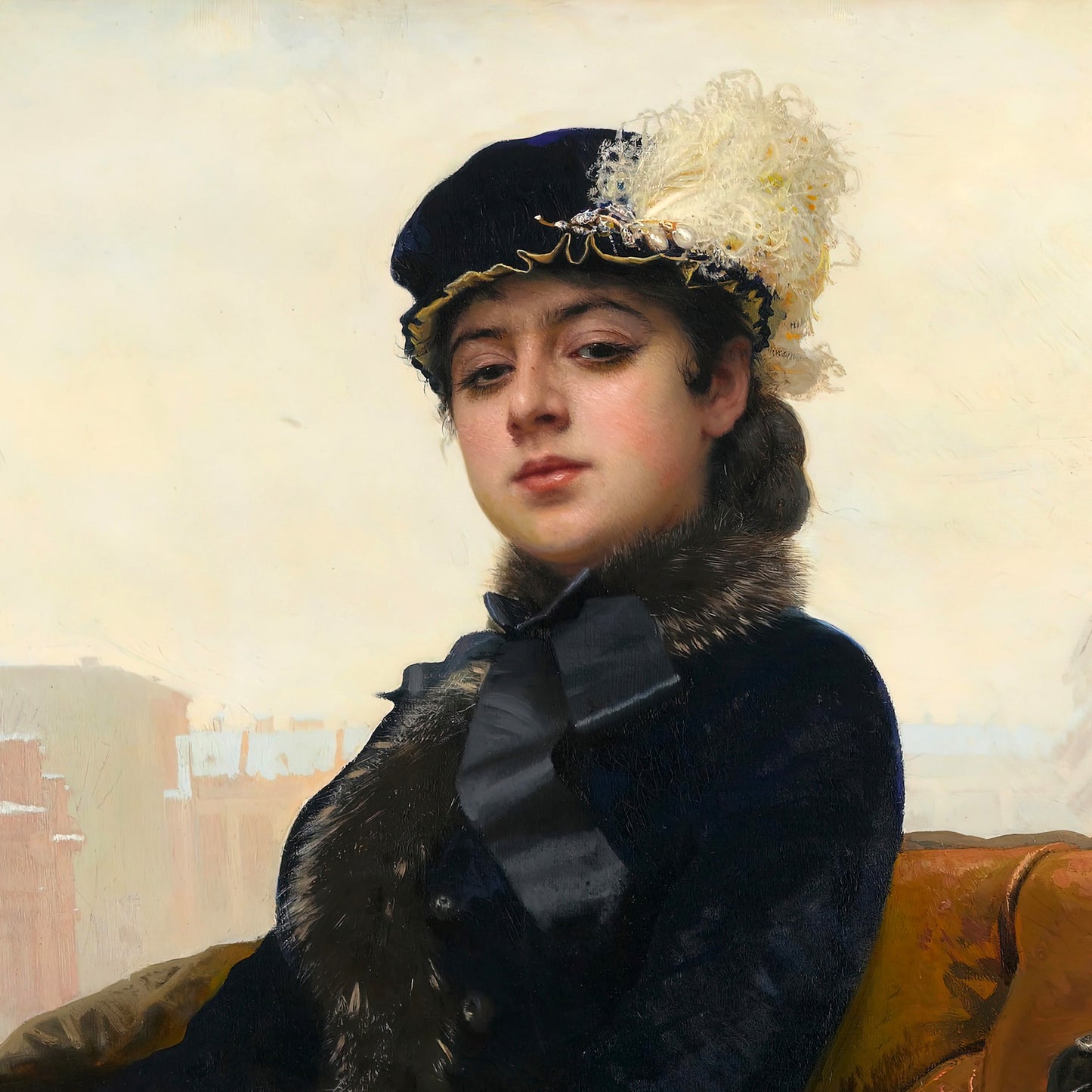 An Unknown Lady – Ivan Kramskoy, Classic Art Reproduction