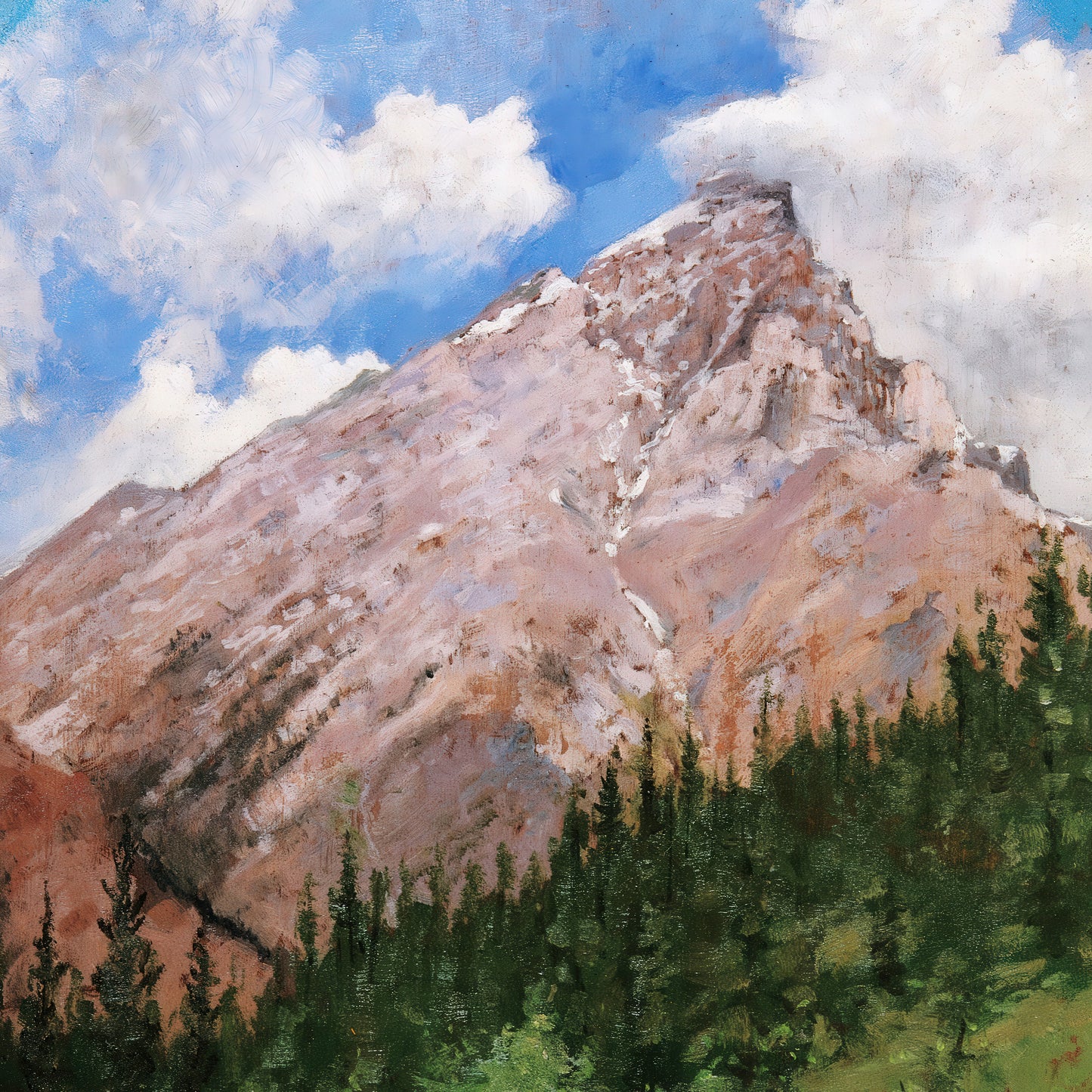 Banff, Cascade Mountain – Frederic Remington, Classic Art Reproduction