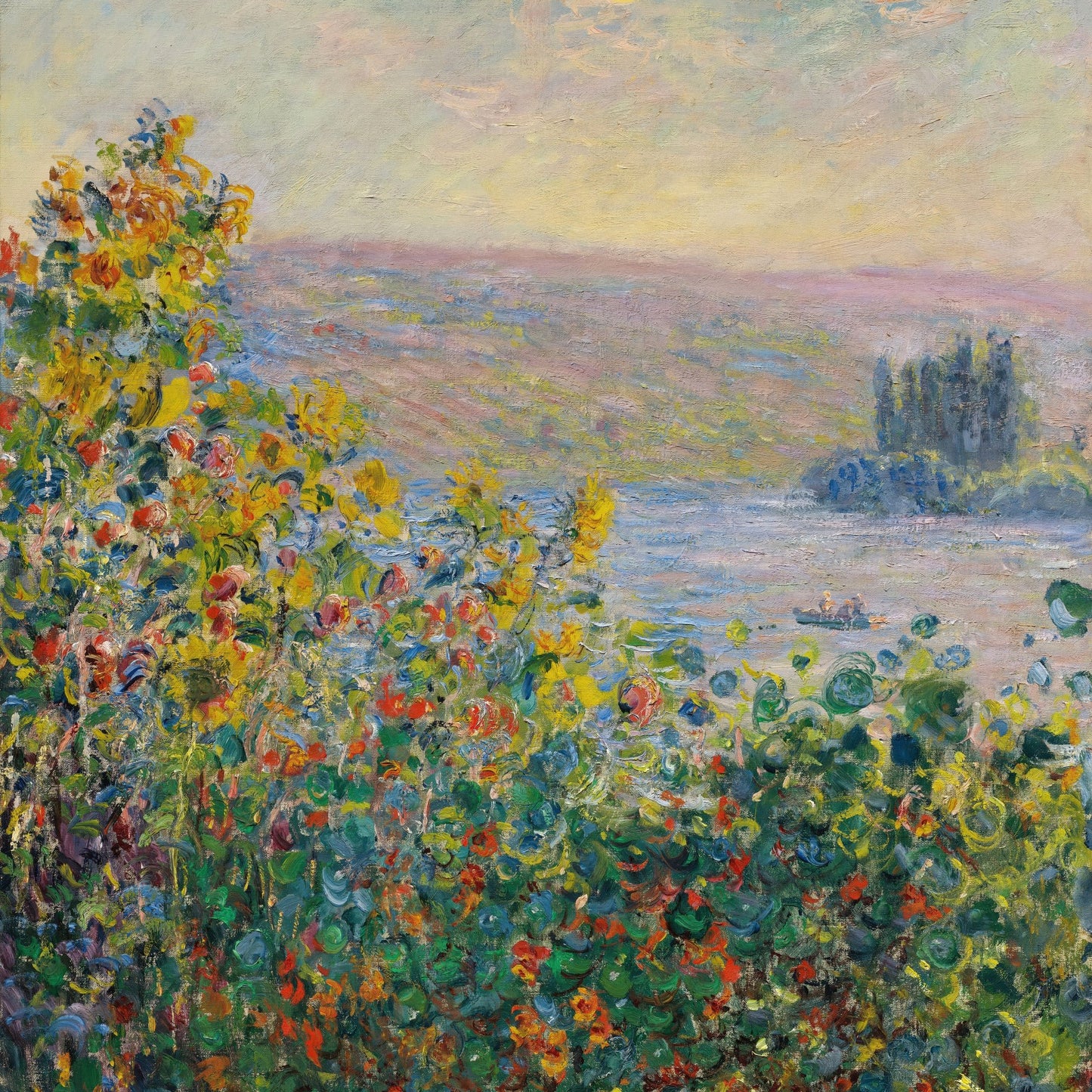 Flower Beds at Vétheuil (1881) – Claude Monet - Printed Masterpieces