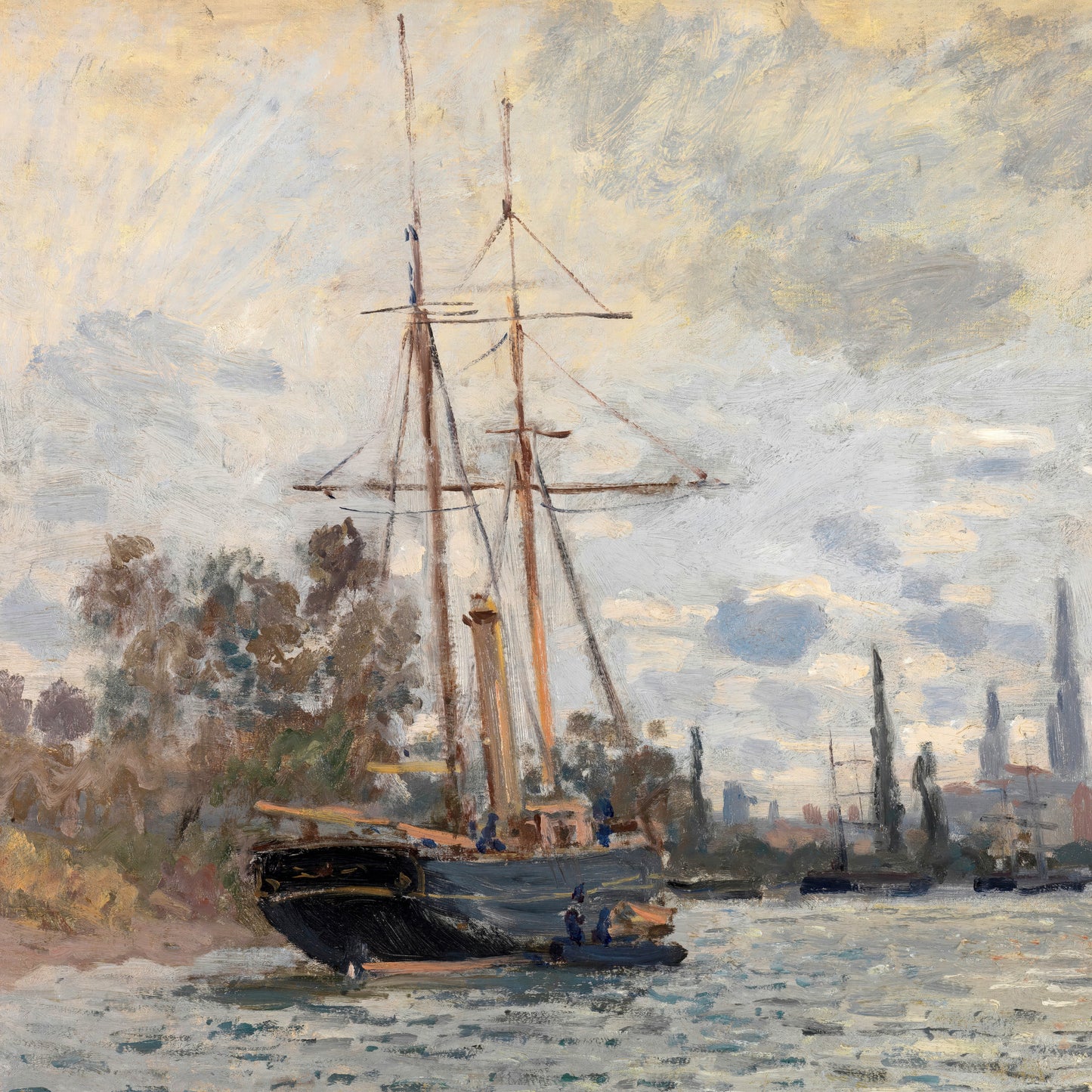The Seine near Rouen (1874) – Claude Monet - Printed Masterpieces