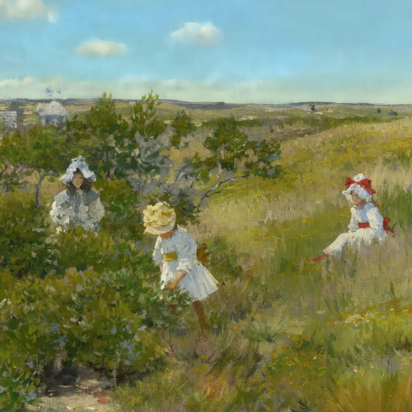The Bayberry Bush (1895) – William Merritt Chase
