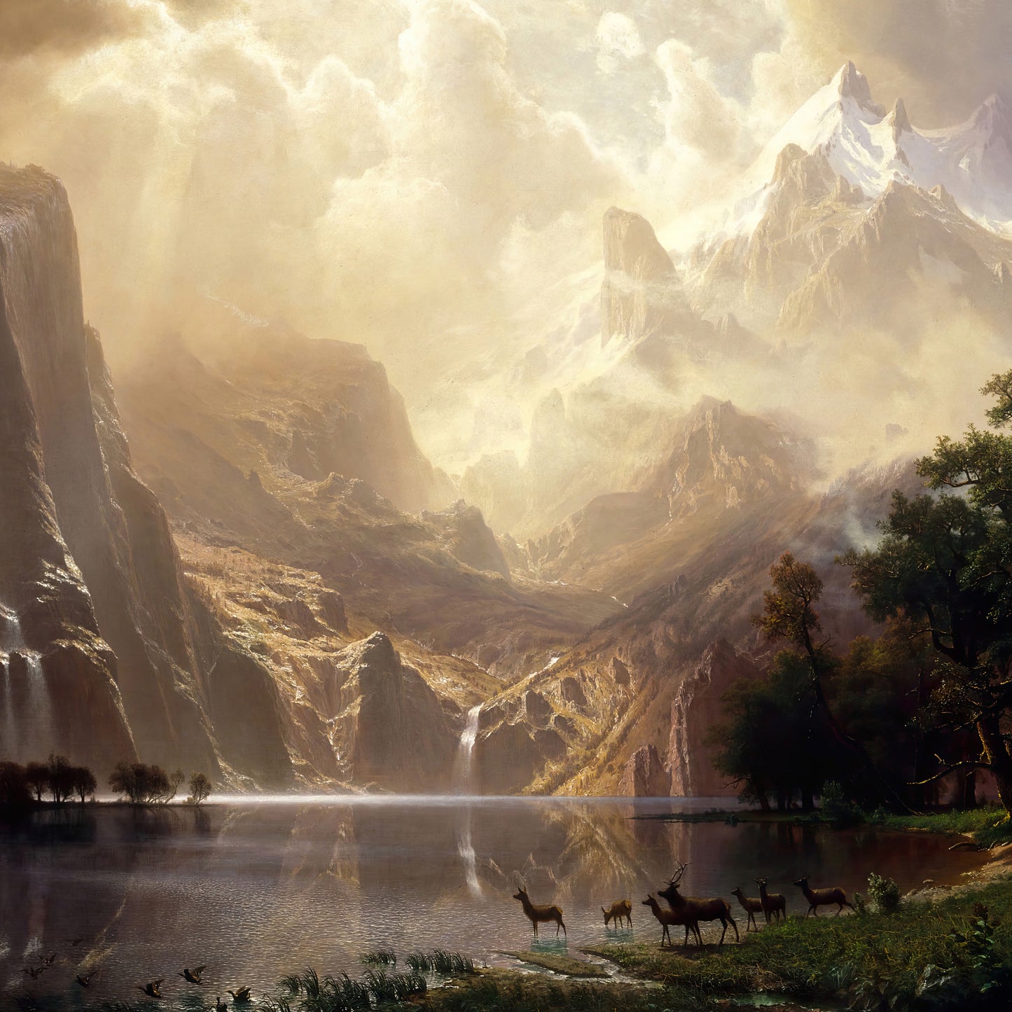 Among the Sierra Nevada – Albert Bierstadt, Classic Art Reproduction