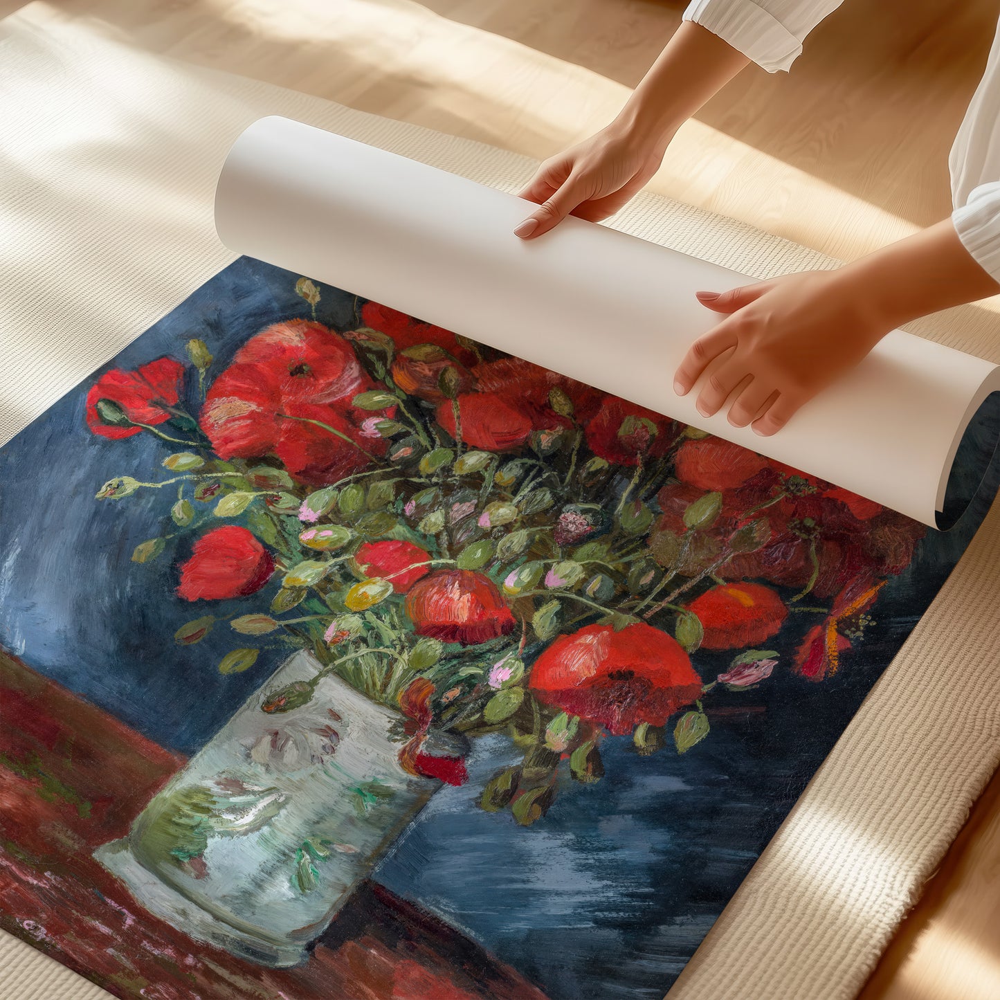 Vase with Poppies – Vincent van Gogh, Classic Art Reproduction