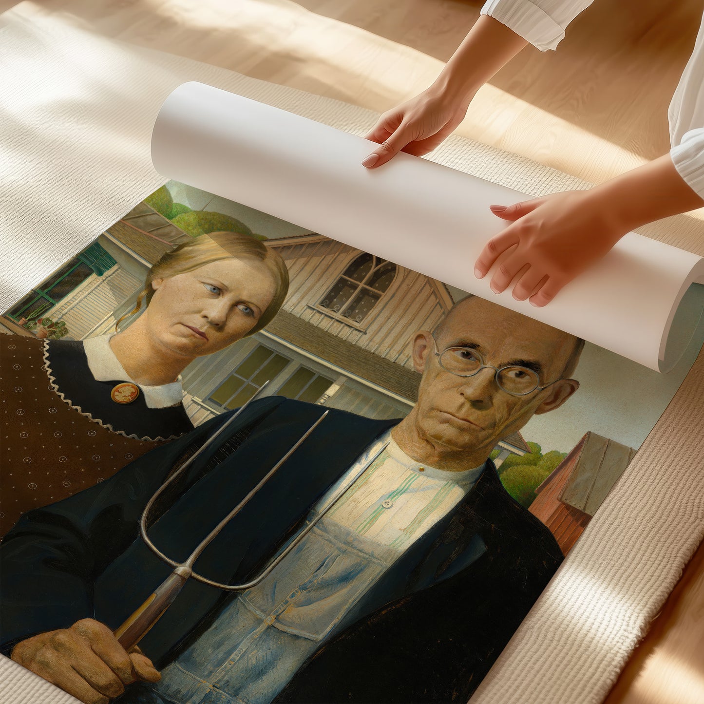 American Gothic – Grant Wood, Classic Art Reproduction