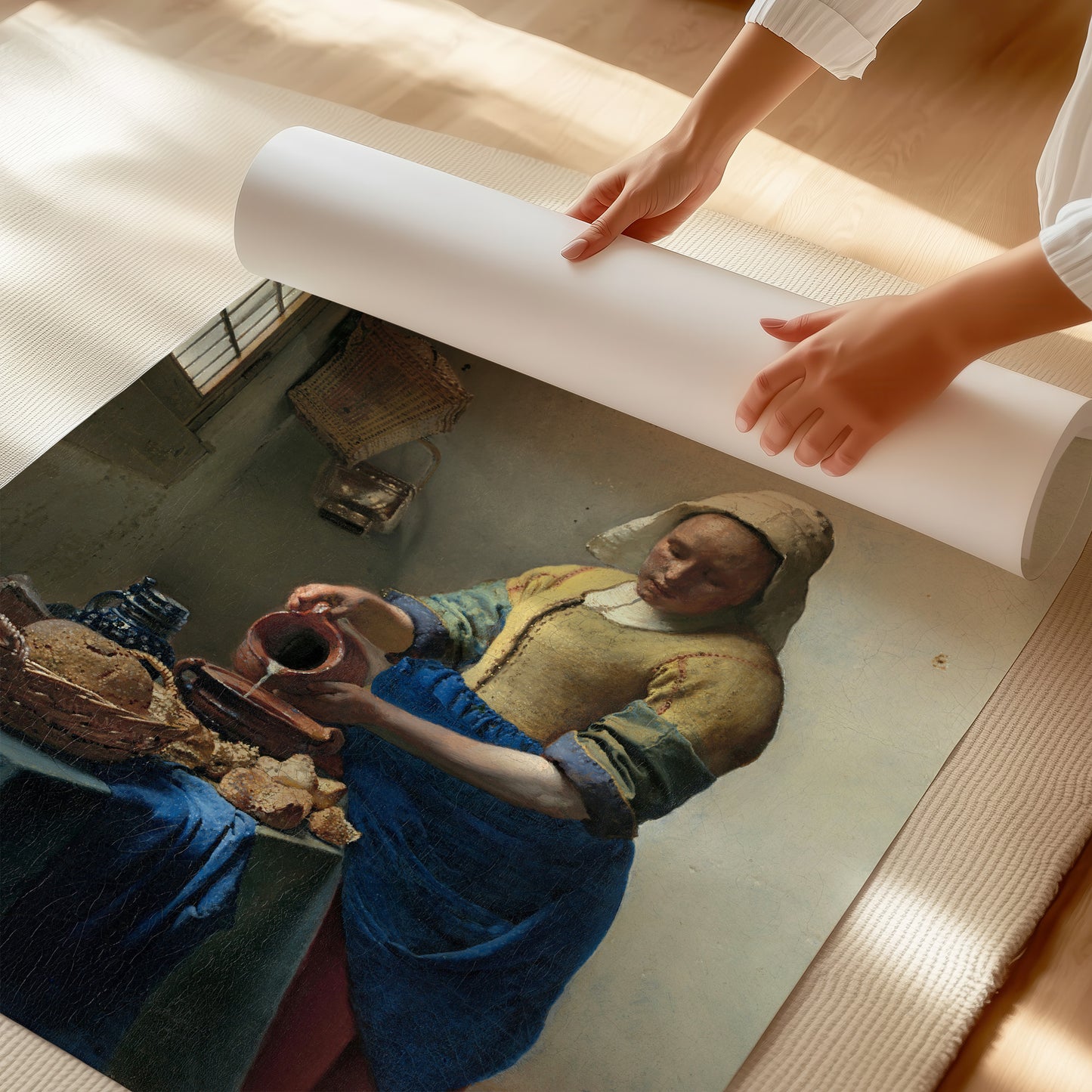The Milkmaid (1660) – Johannes Vermeer - Printed Masterpieces