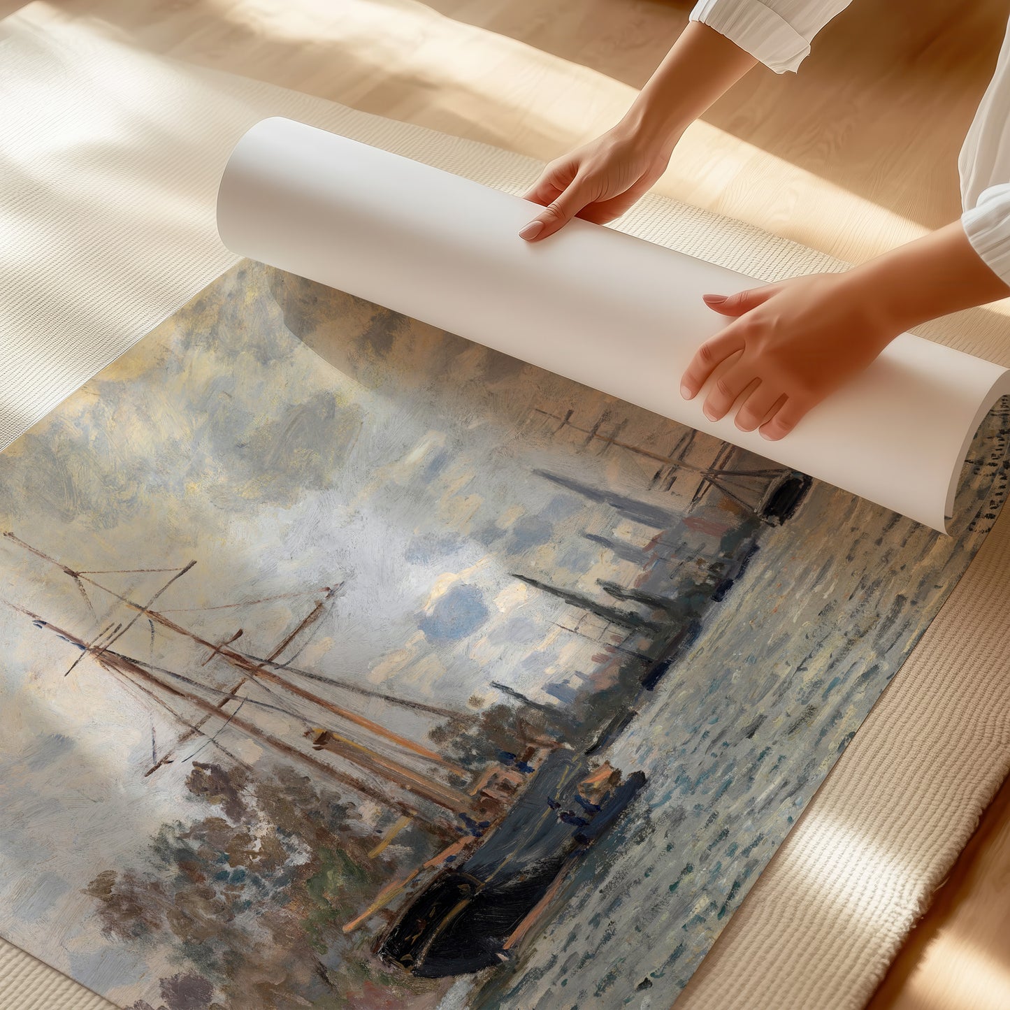 The Seine near Rouen (1874) – Claude Monet - Printed Masterpieces
