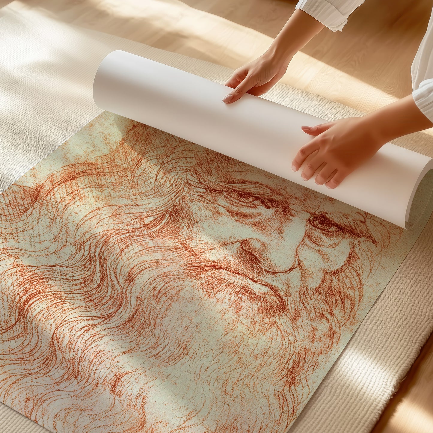 Leonardo da Vinci Self Portrait – Leonardo da Vinci, Classic Art Reproduction