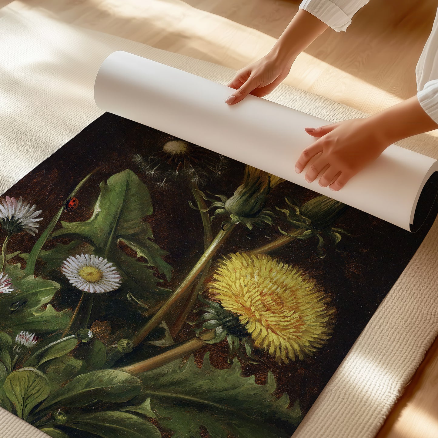 Still Life with Dandelions (19th century) – Otto Diderich Ottesen - Printed Masterpieces