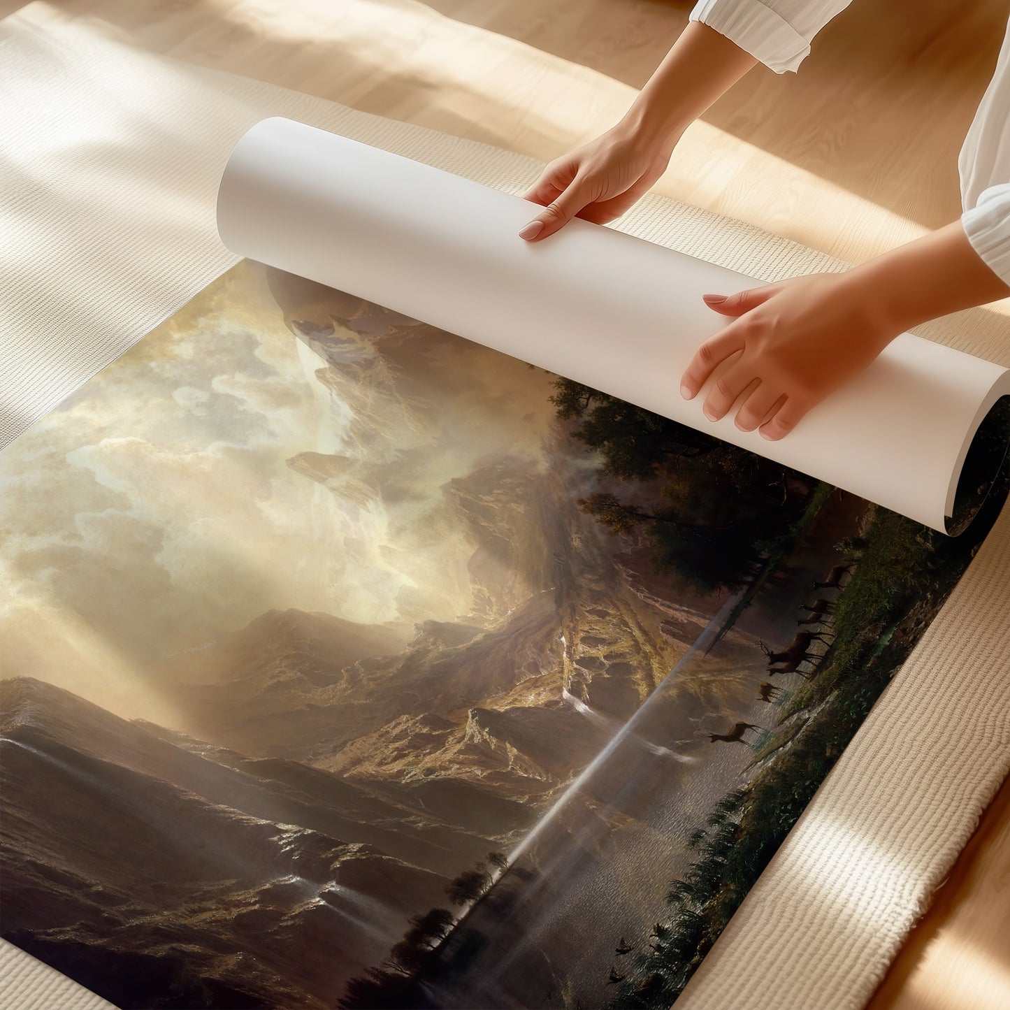 Among the Sierra Nevada – Albert Bierstadt, Classic Art Reproduction