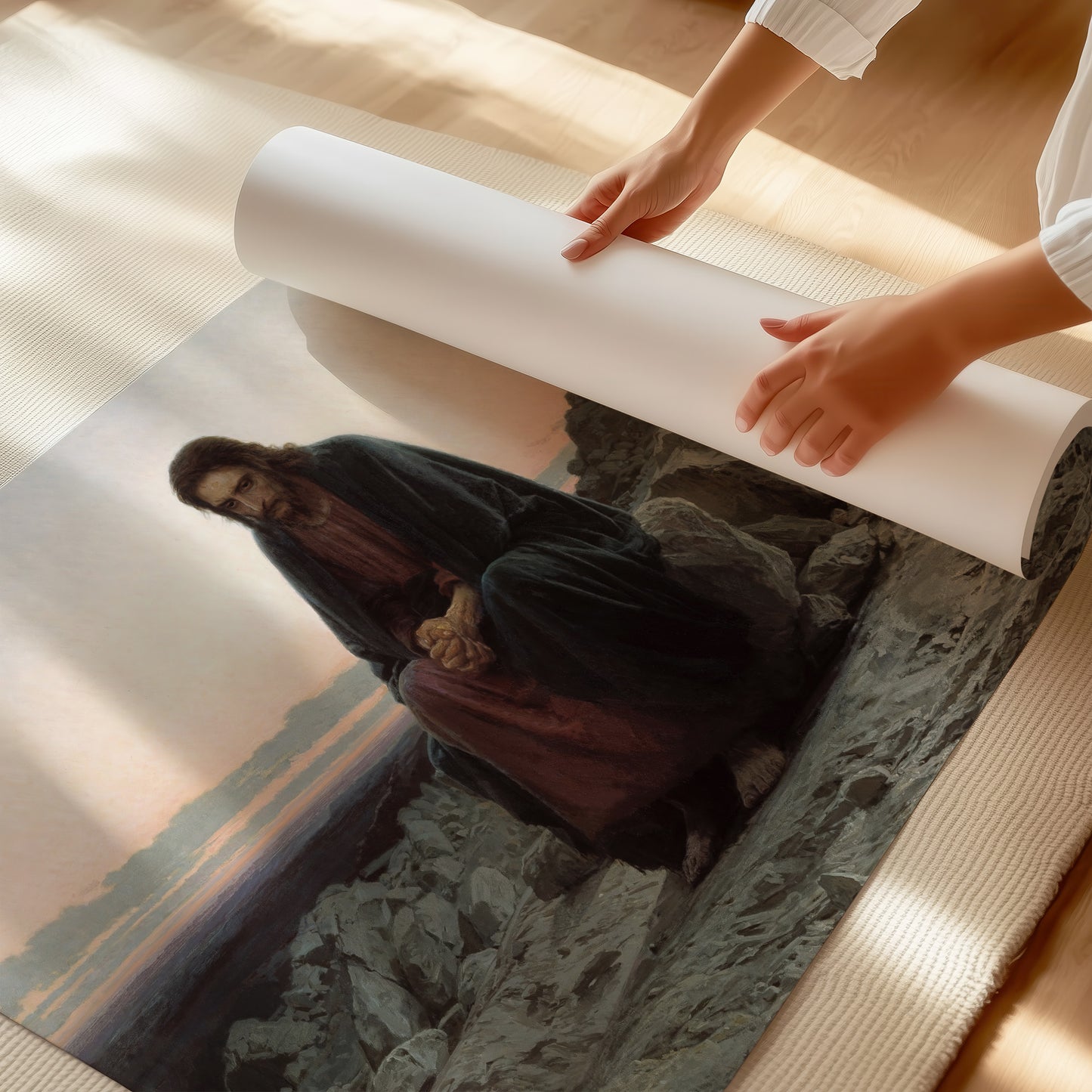 Christ in the Desert – Ivan Kramskoy, Classic Art Reproduction