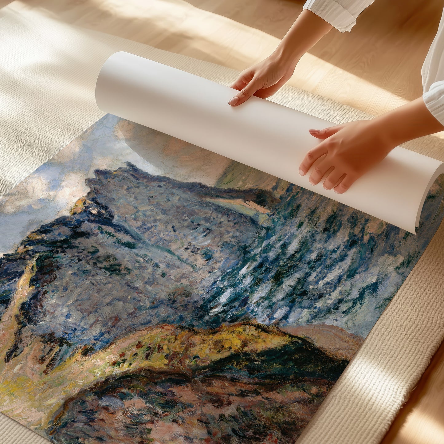 The Cliff of Aval (1885) – Claude Monet - Printed Masterpieces