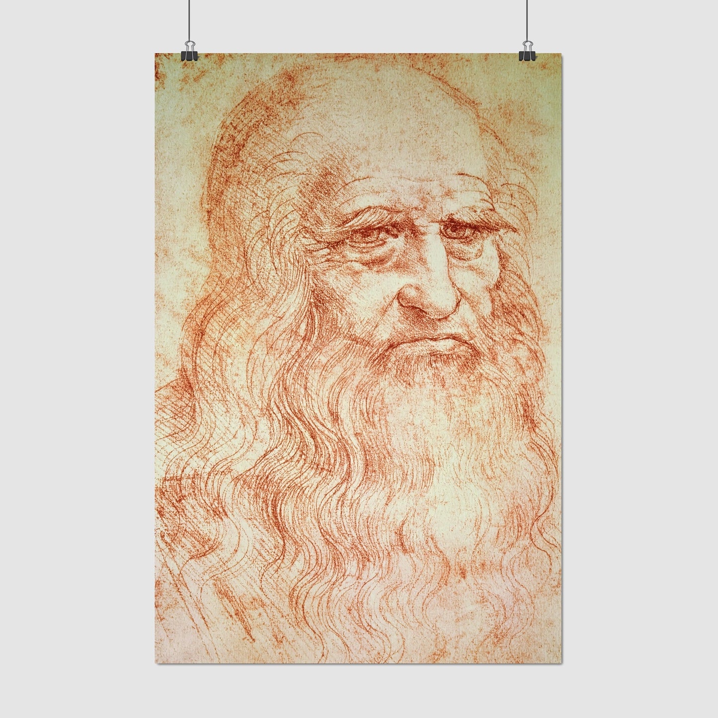 Leonardo da Vinci Self Portrait – Leonardo da Vinci, Classic Art Reproduction