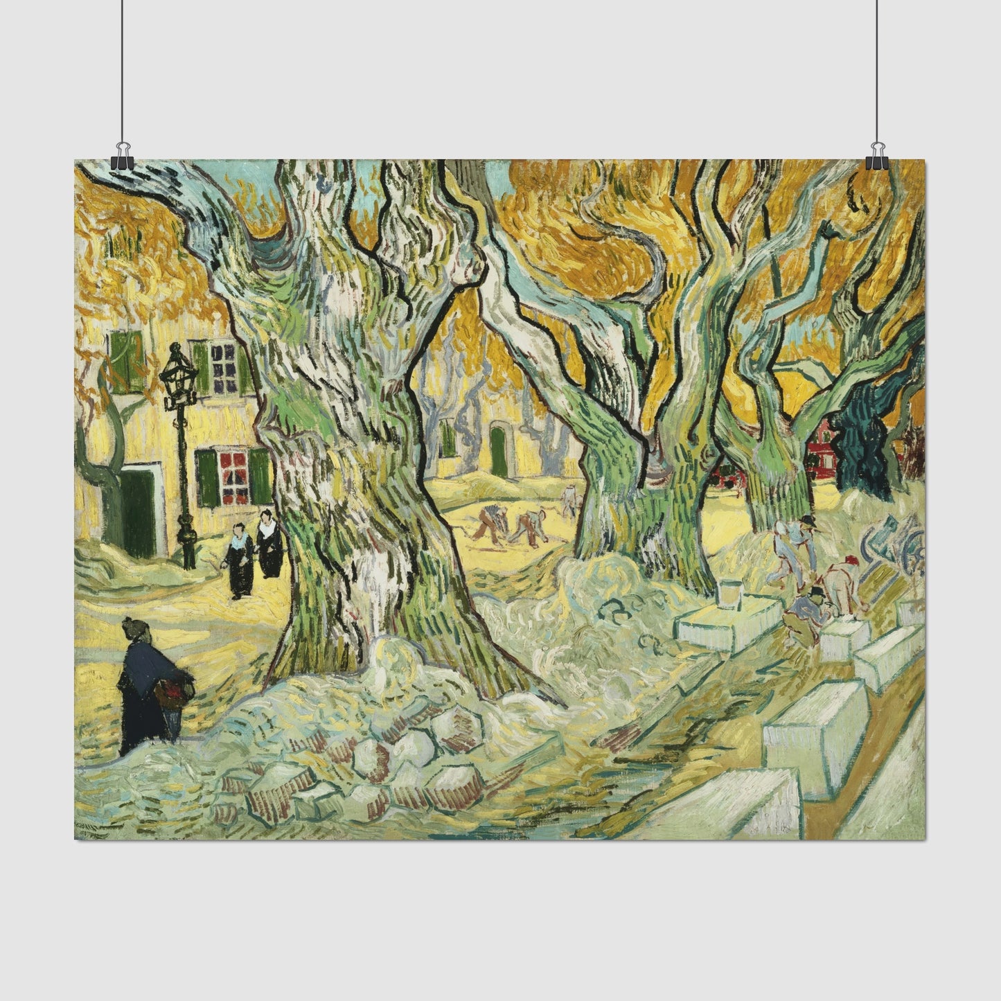 The Road Menders (1889) – Vincent van Gogh - Printed Masterpieces